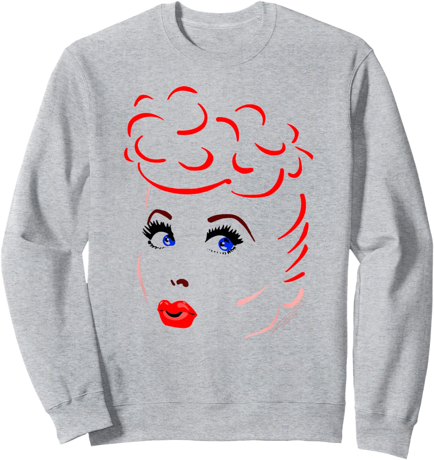 I Love Lucy Lines Face Sweatshirt - Sweatshirt | Ash