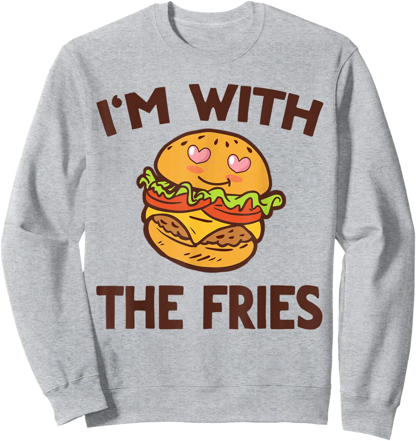 Burger & Fries Matching Couples His & Hers Sweatshirt - Sweatshirt | Ash