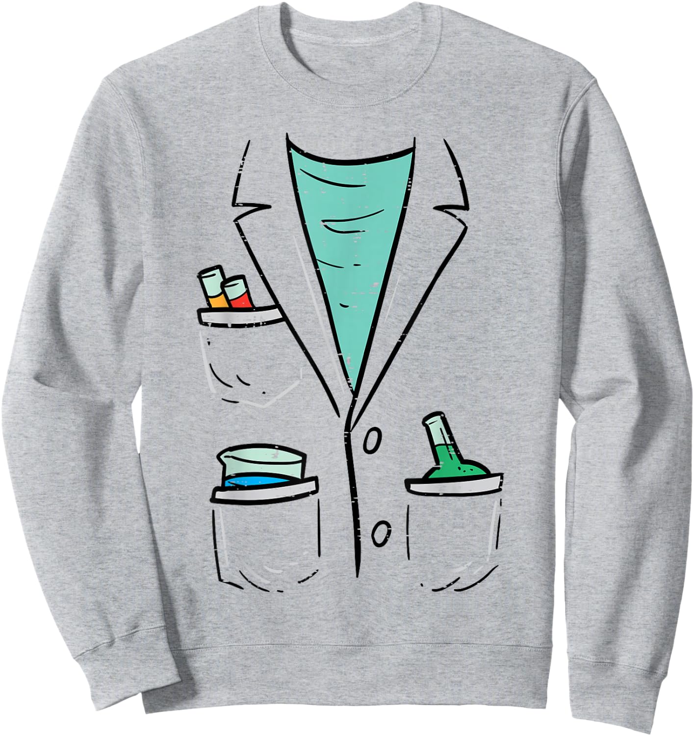 Mad Scientist Chemist Costume Funny Halloween Nerd Geek Boys Sweatshirt - Sweatshirt | Ash