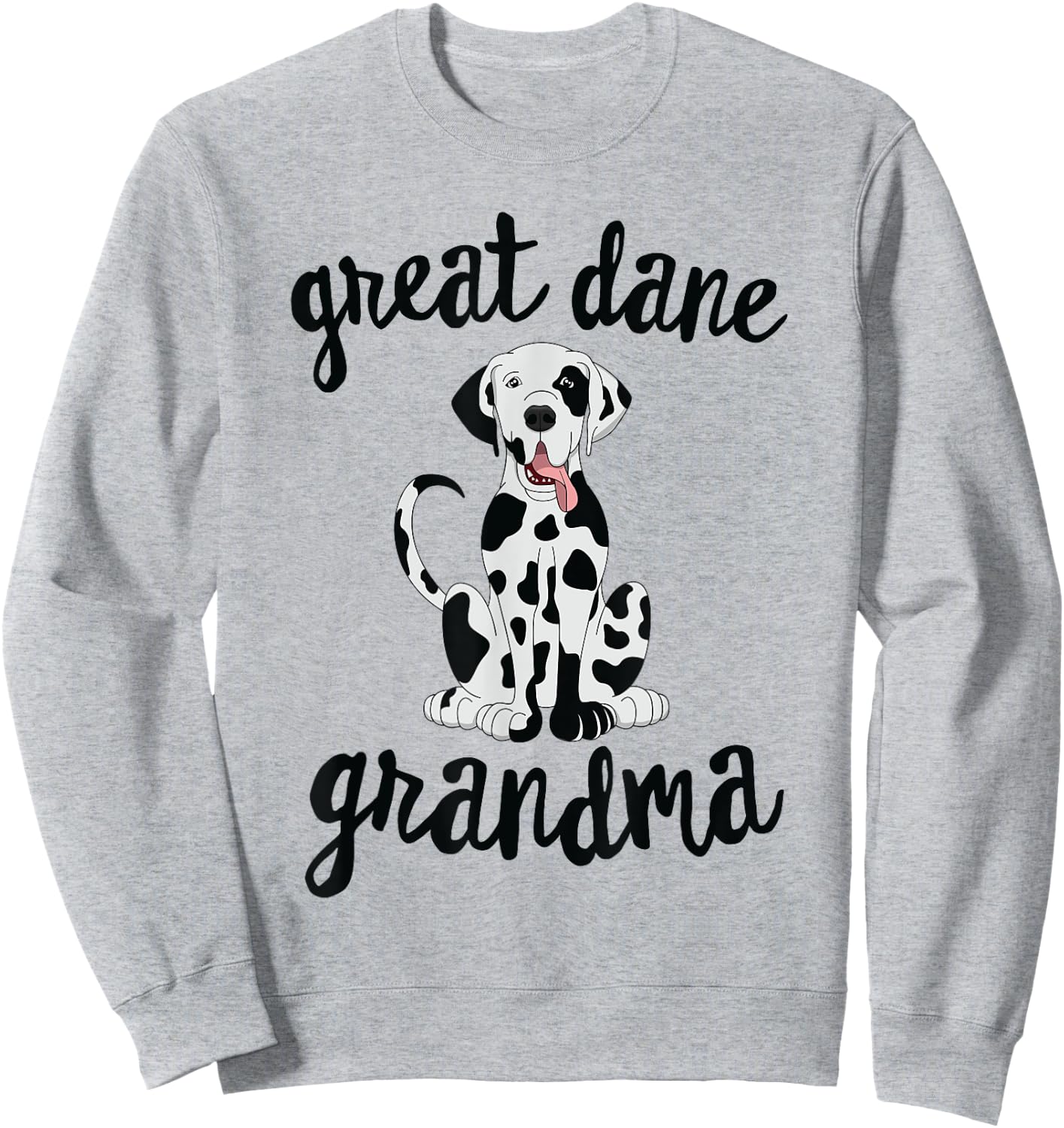 Harlequin Great Dane Grandma Pawma Dog Grandparent Grandmaw Men Women Kids Sweatshirt - Sweatshirt | Ash