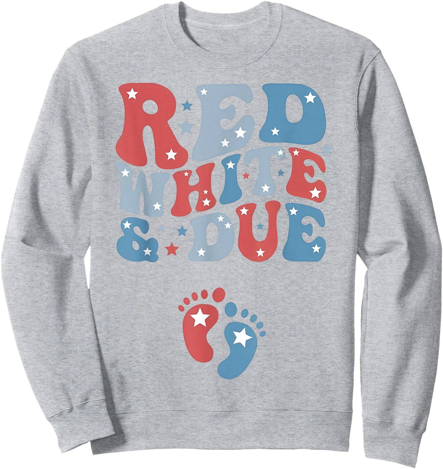 Red White and Due Gender Reveal Family Matching Sweatshirt - Sweatshirt | Ash