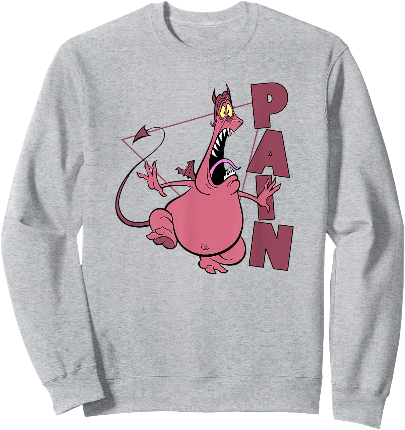 Disney Hercules Pain Geometric Name Portrait Sweatshirt - Sweatshirt | Ash