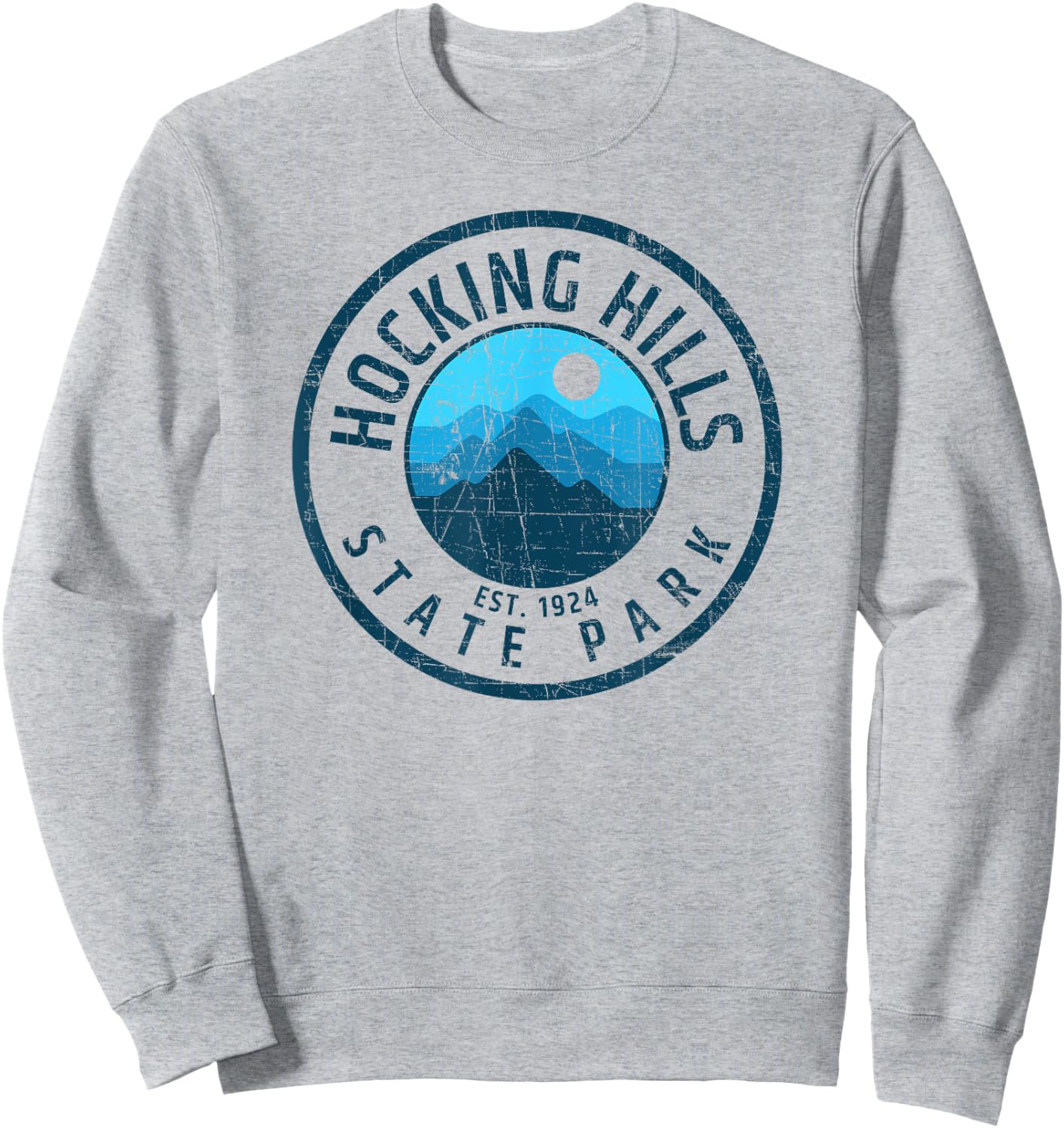 Retro Hocking Hills State Park Souvenir Sweatshirt - Sweatshirt | Ash