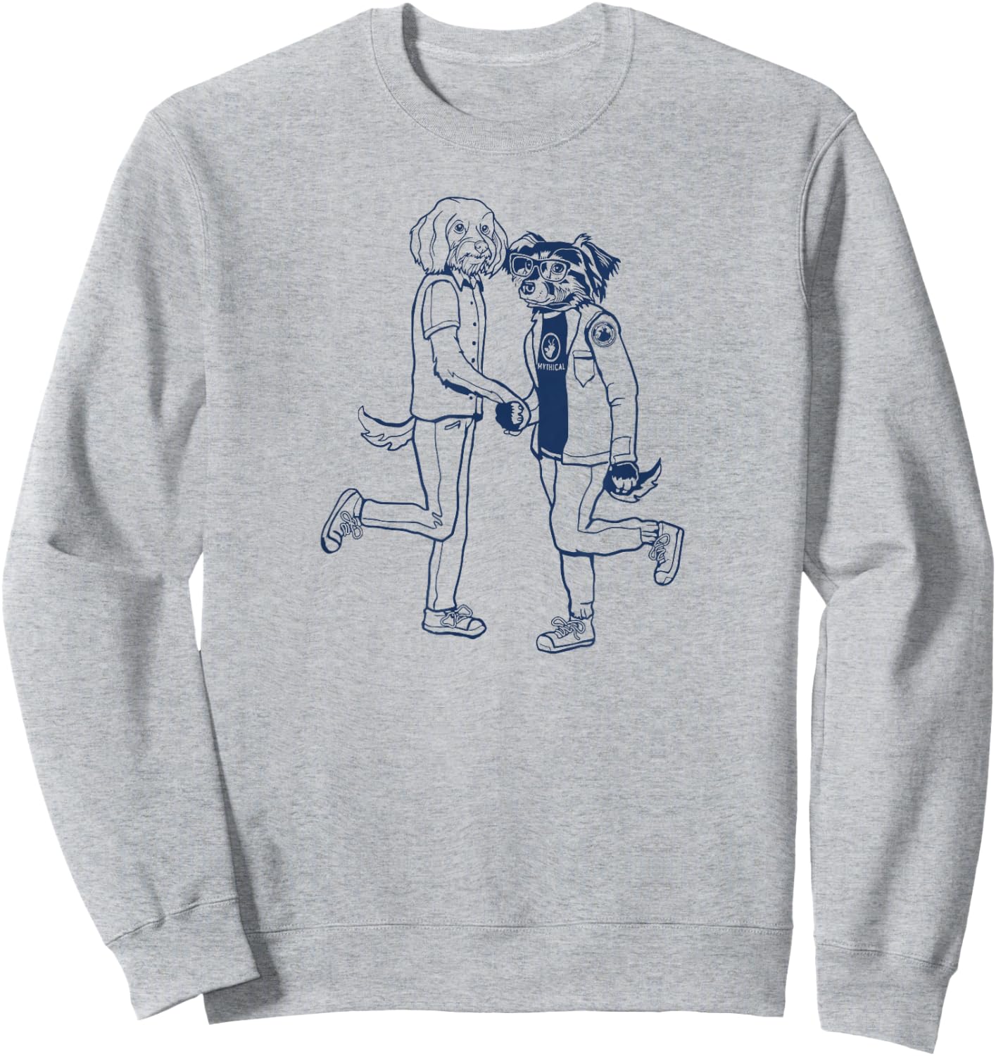 Mythical Handshake Sweatshirt - Sweatshirt | Ash
