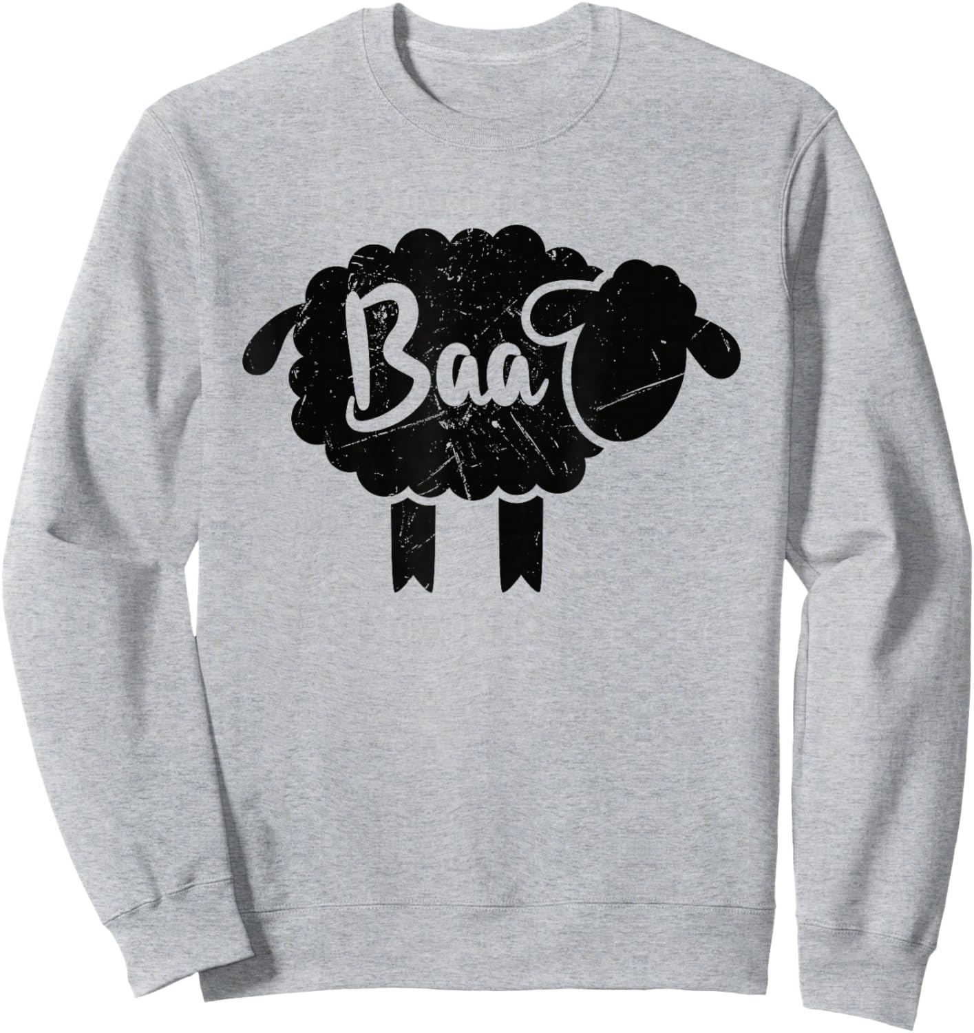 Cute Baa Sheep Sound Black Sheep Toy Lovers Gift Sweatshirt - Sweatshirt | Ash