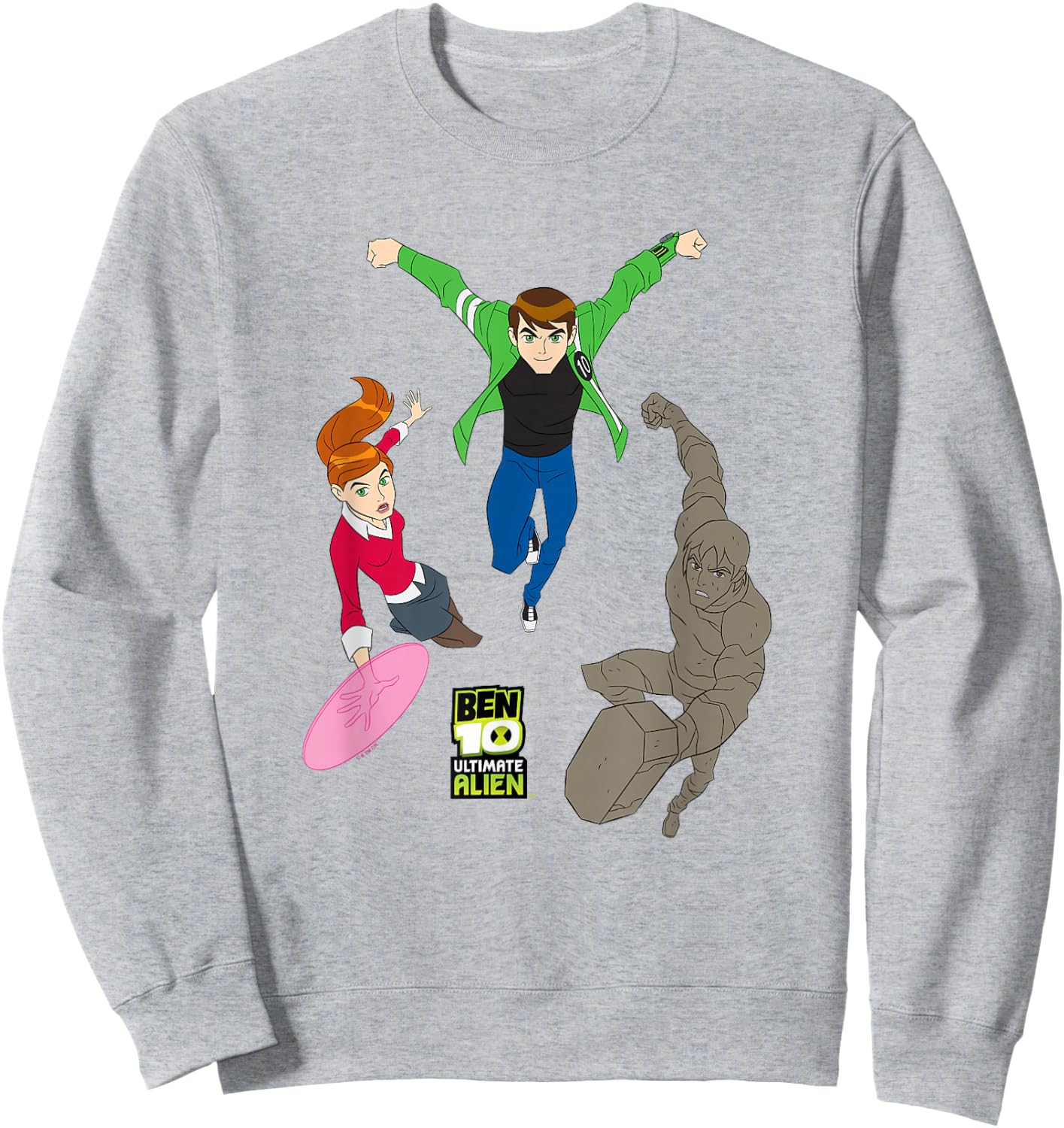 Ben 10 Ultimate Alien: Cosmic Destruction Main Heroes Trio Sweatshirt - Sweatshirt | Ash