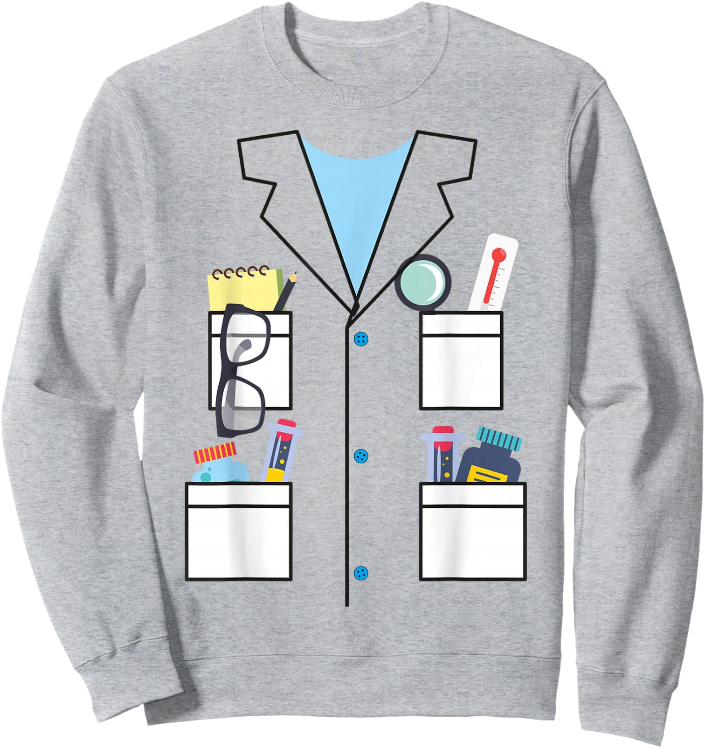 Scientist Halloween Costume Cute Chemist Science Sweatshirt - Sweatshirt | Ash