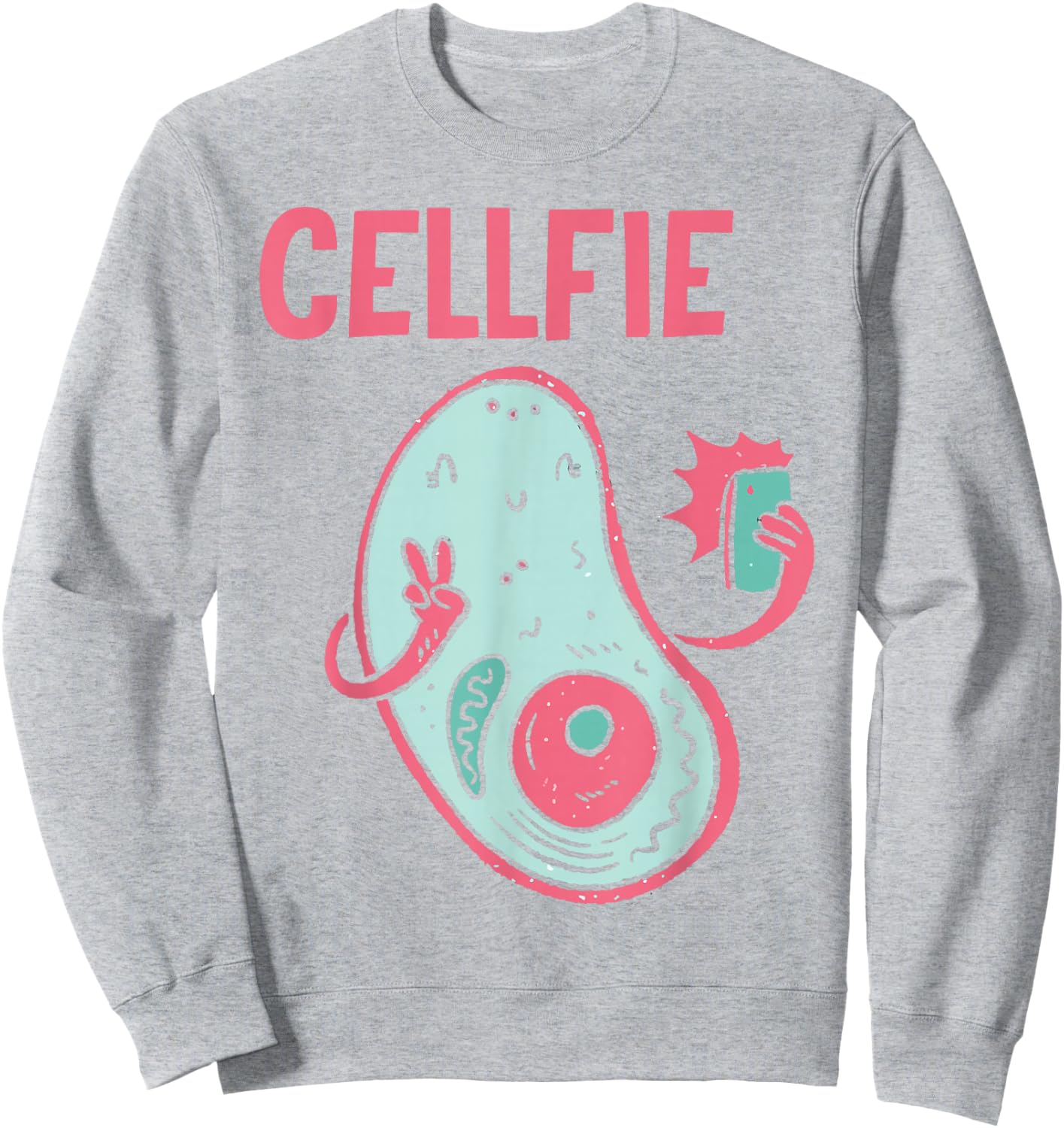 Cute Nerdy Cellfie Microbiology Science Biology Nerd Sweatshirt - Sweatshirt | Ash