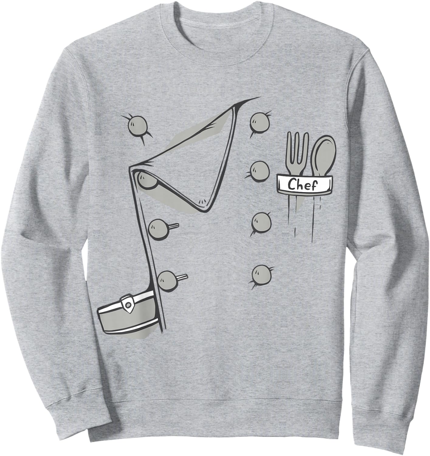 Chef Jacket Chef Costume Cook Cooking Funny Chef Gift Sweatshirt - Sweatshirt | Ash