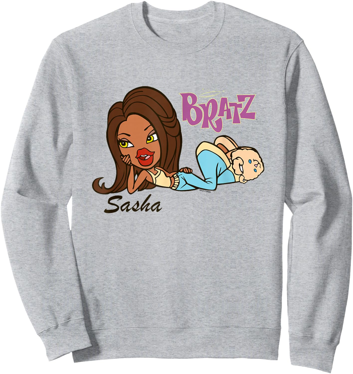 Bratz BFFs Sleepover Sasha Chilling In Her Pajamas Sweatshirt - Sweatshirt | Ash