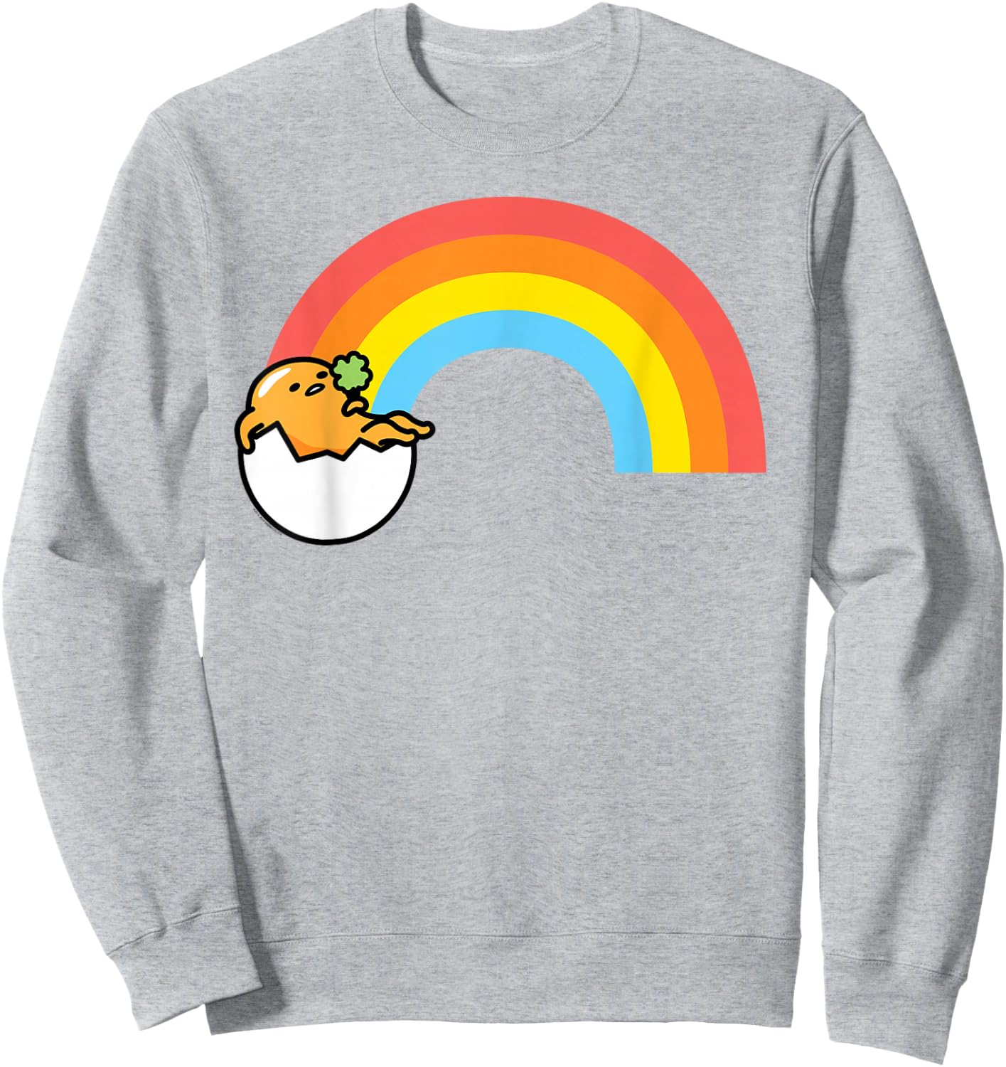 Gudetama St. Patrick's Rainbow Shirt Sweatshirt - Sweatshirt | Ash