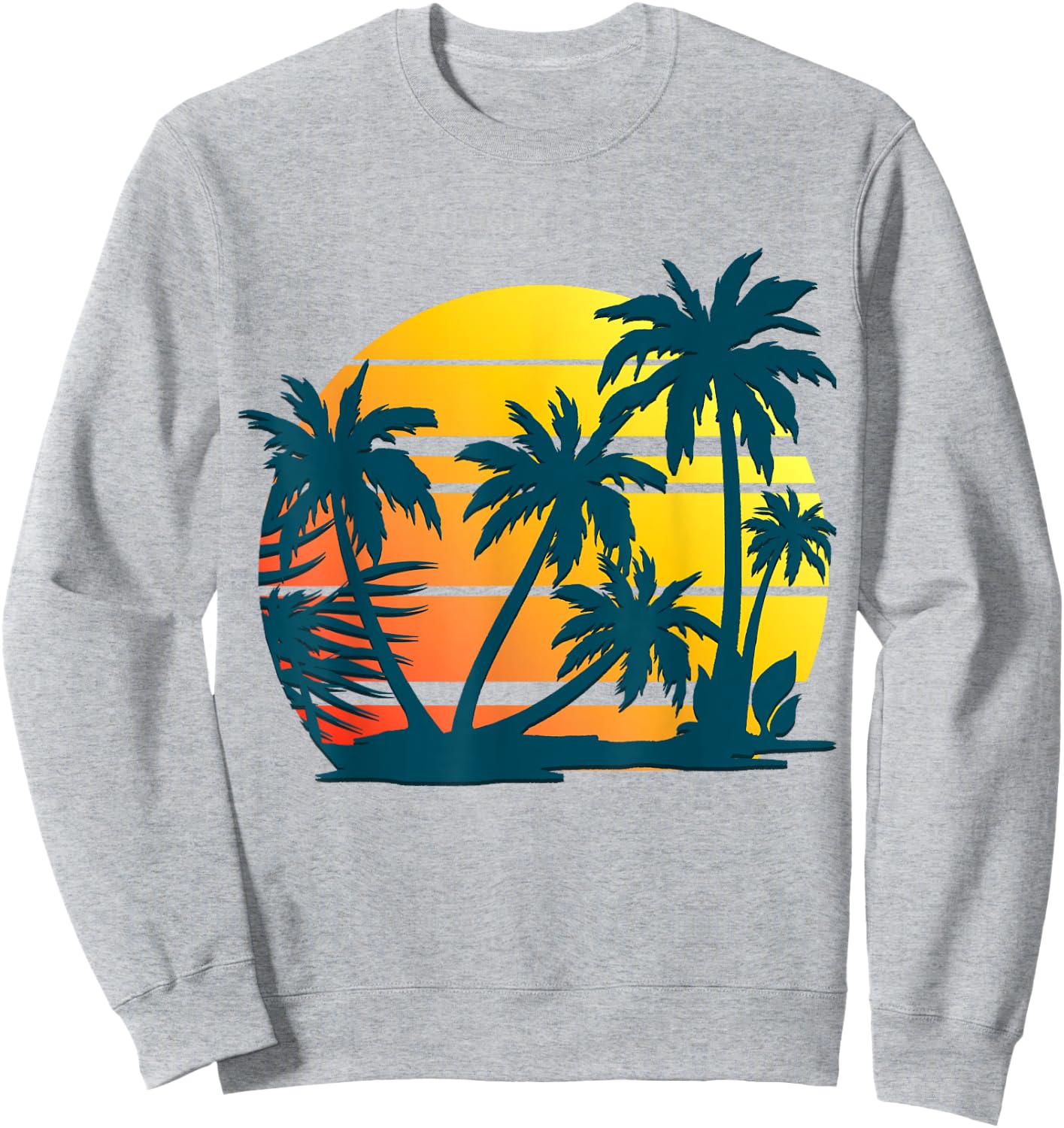 Coconut Palm Trees Summer Vacation Beach Tropical Summer Women Kids Sweatshirt - Sweatshirt | Ash