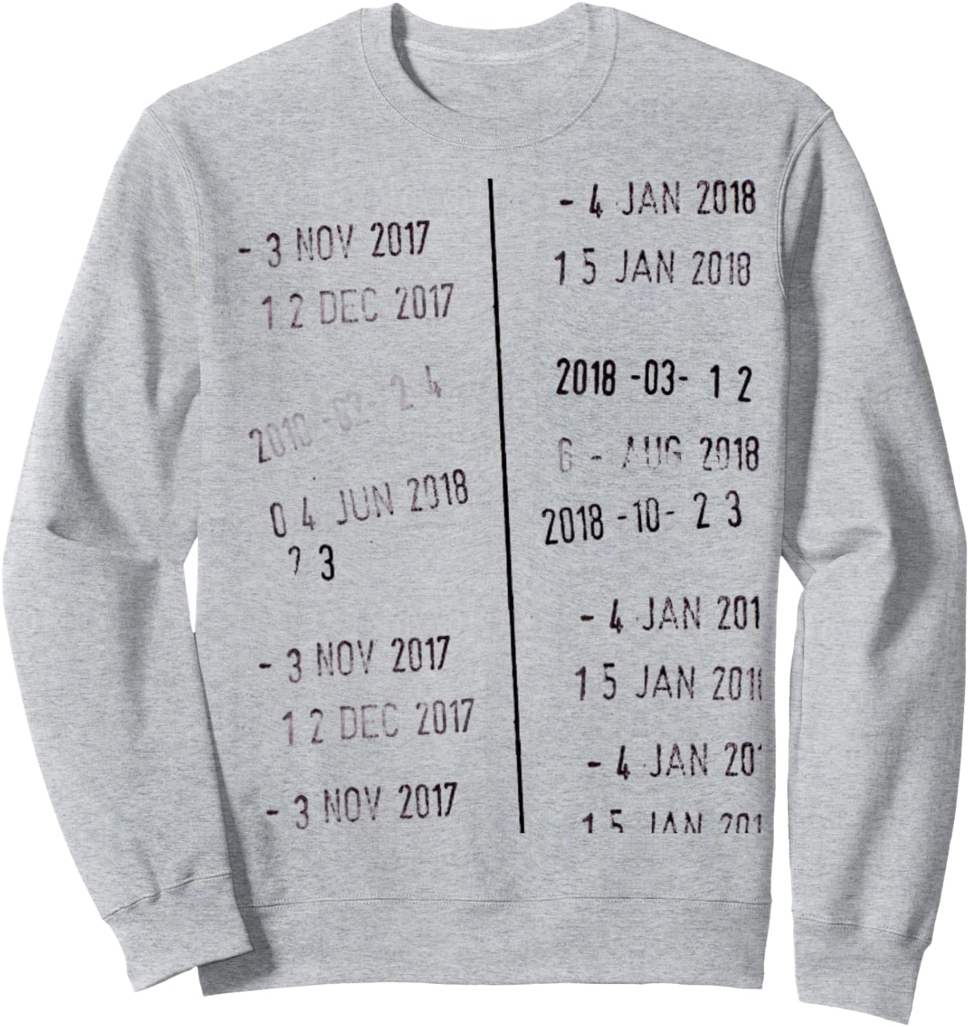 Funny Novelty Library Stamp Due Date Librarians Men Women Sweatshirt - Sweatshirt | Ash