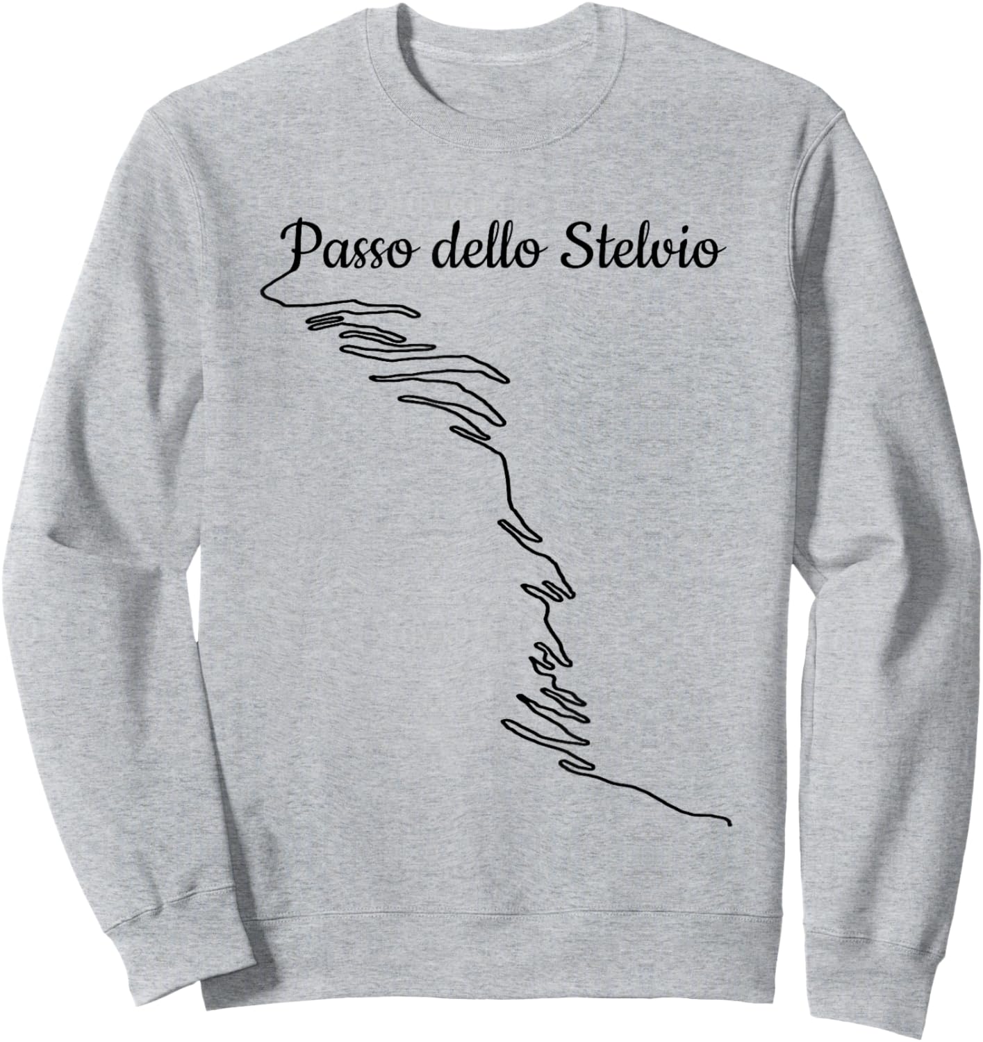 Passo dello Stelvio Bike Motorcycle and Cycling Sweatshirt - Sweatshirt | Ash