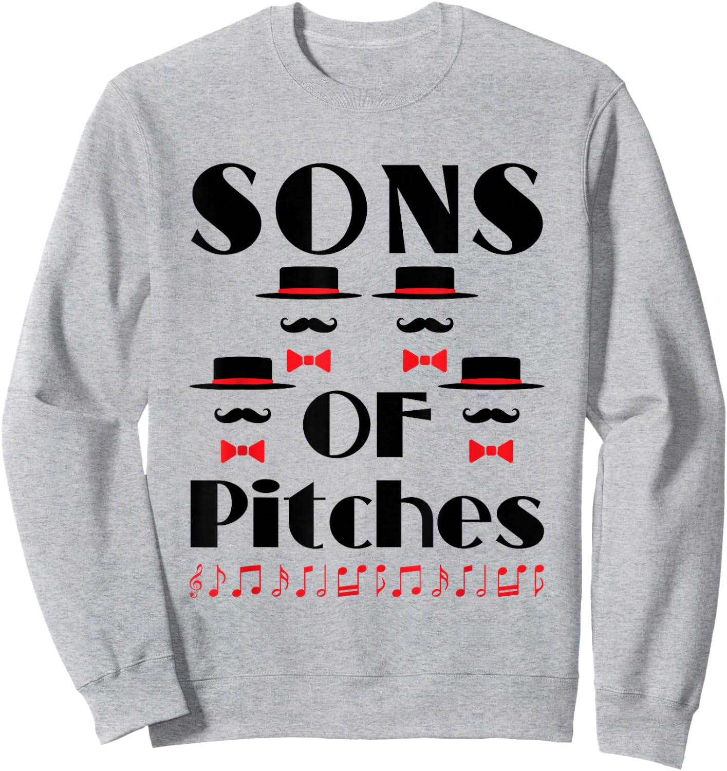 Barbershop Quartet Funny Pitch Sweatshirt - Sweatshirt | Ash