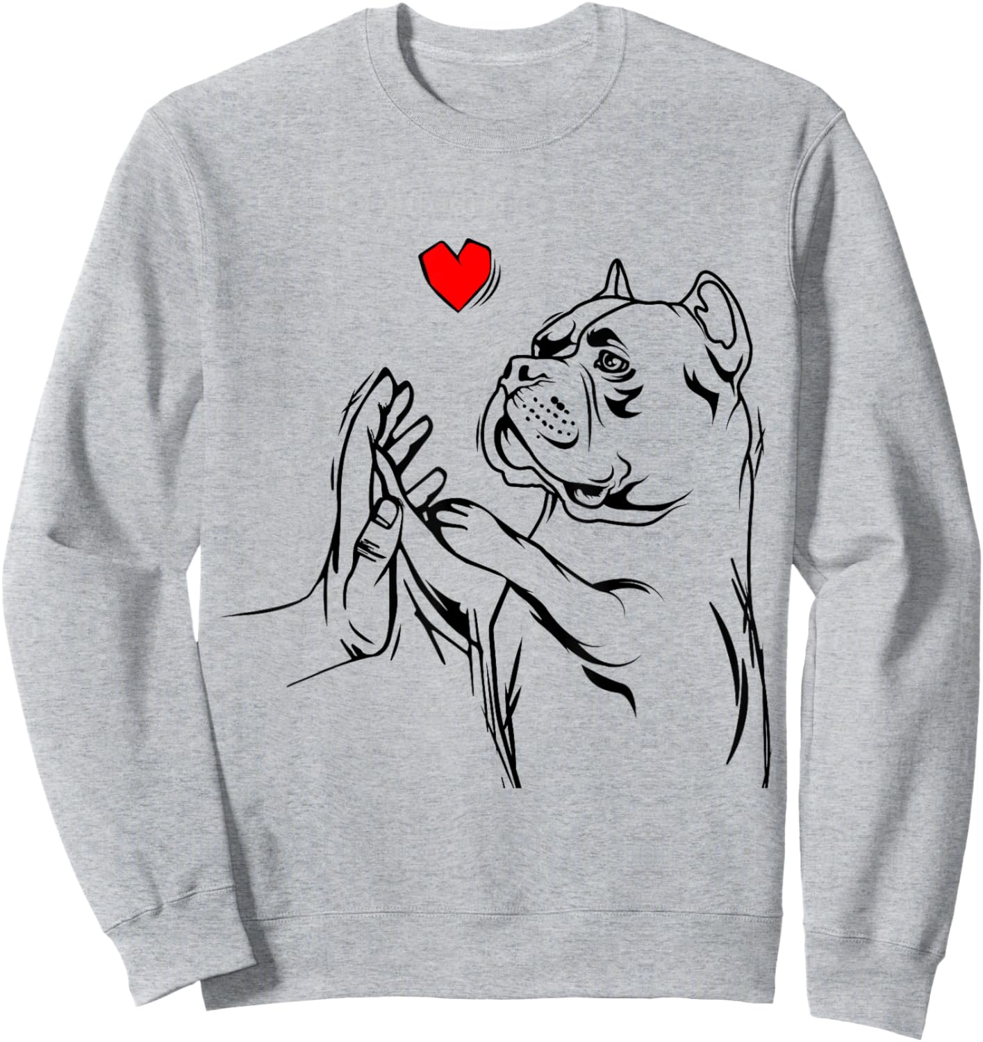 American Bully Love Cute Pitbull Dog Mom Funny Girls Sweatshirt - Sweatshirt | Ash