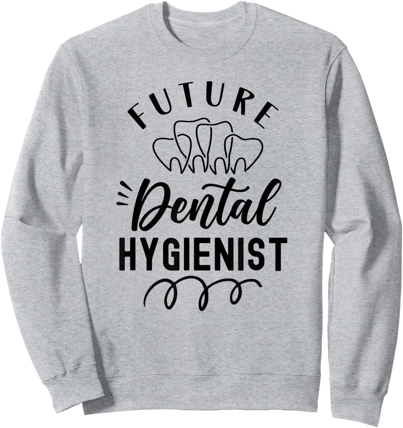 Future Dental Hygienist Clinic Dentist Hygiene Team Sweatshirt - Sweatshirt | Ash