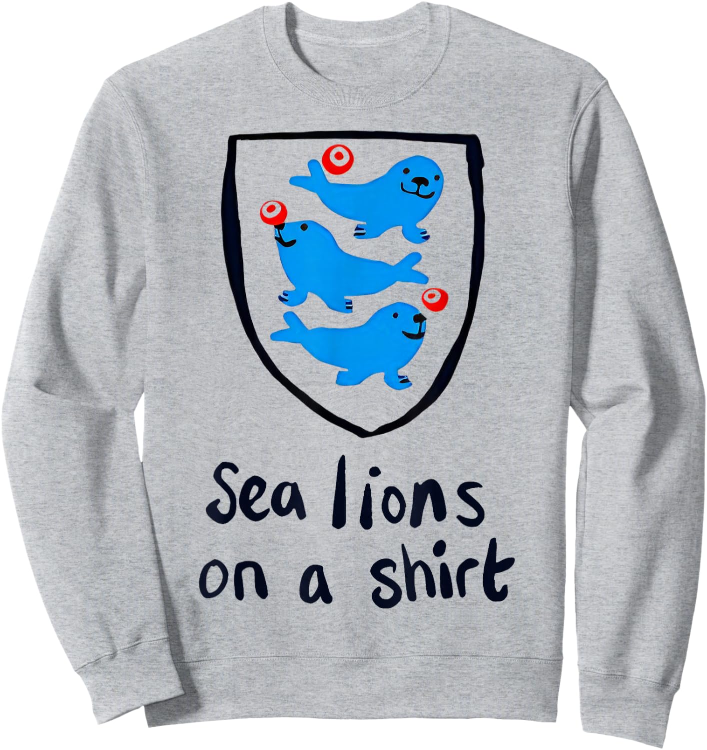 Cute Sea Lions On A Sweatshirt - Sweatshirt | Ash