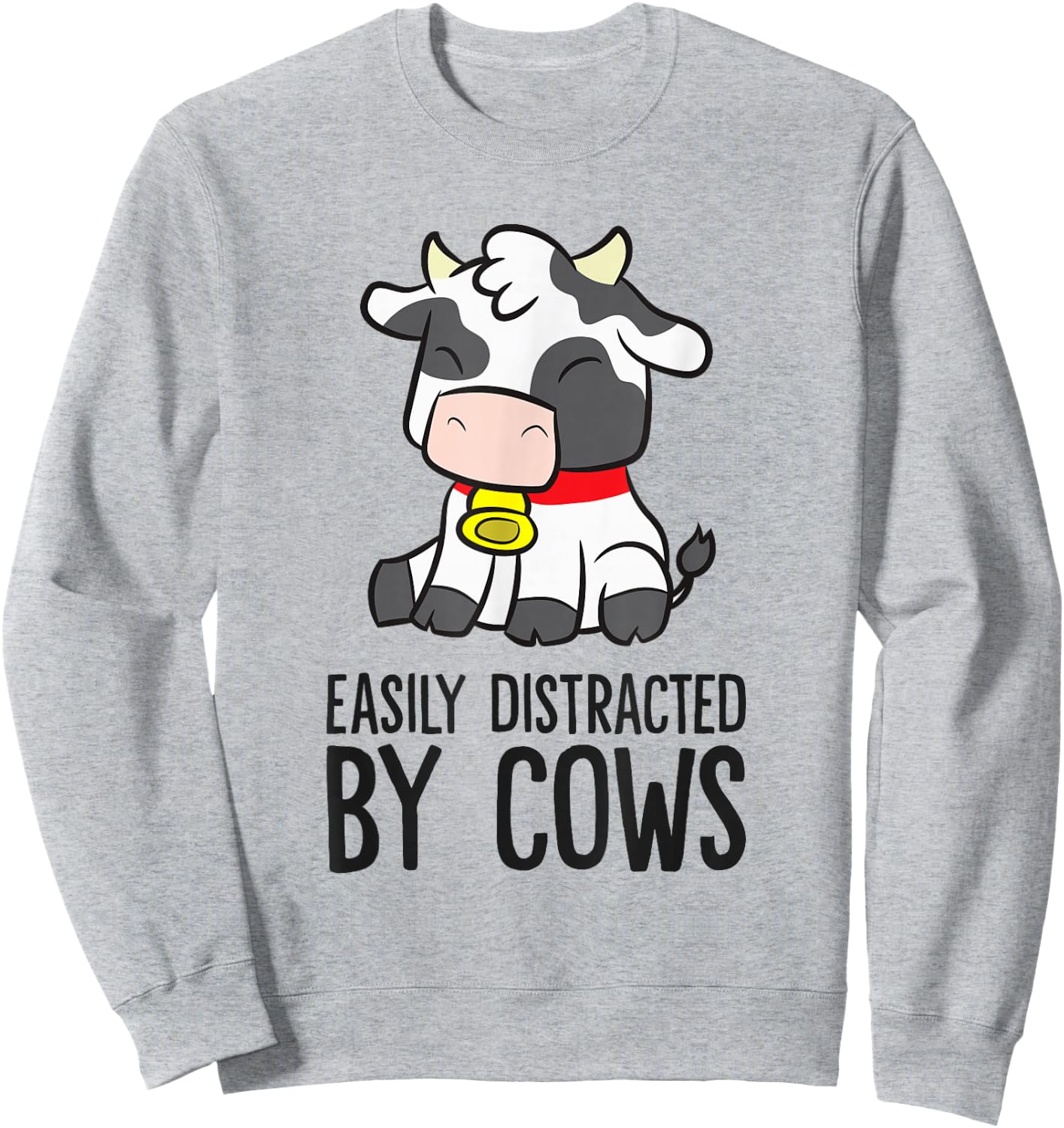 Cow Lover Easily Distracted By Cows Sweatshirt - Sweatshirt | Ash