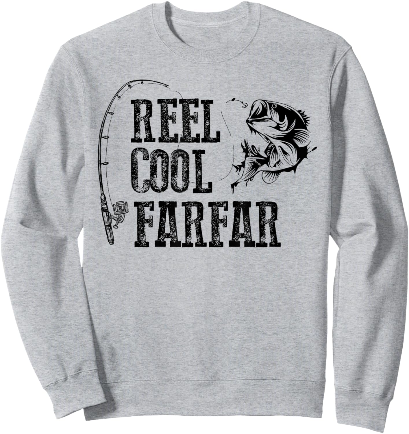 Farfar Fishing: Reel Cool Farfar Funny Gift Sweatshirt - Sweatshirt | Ash