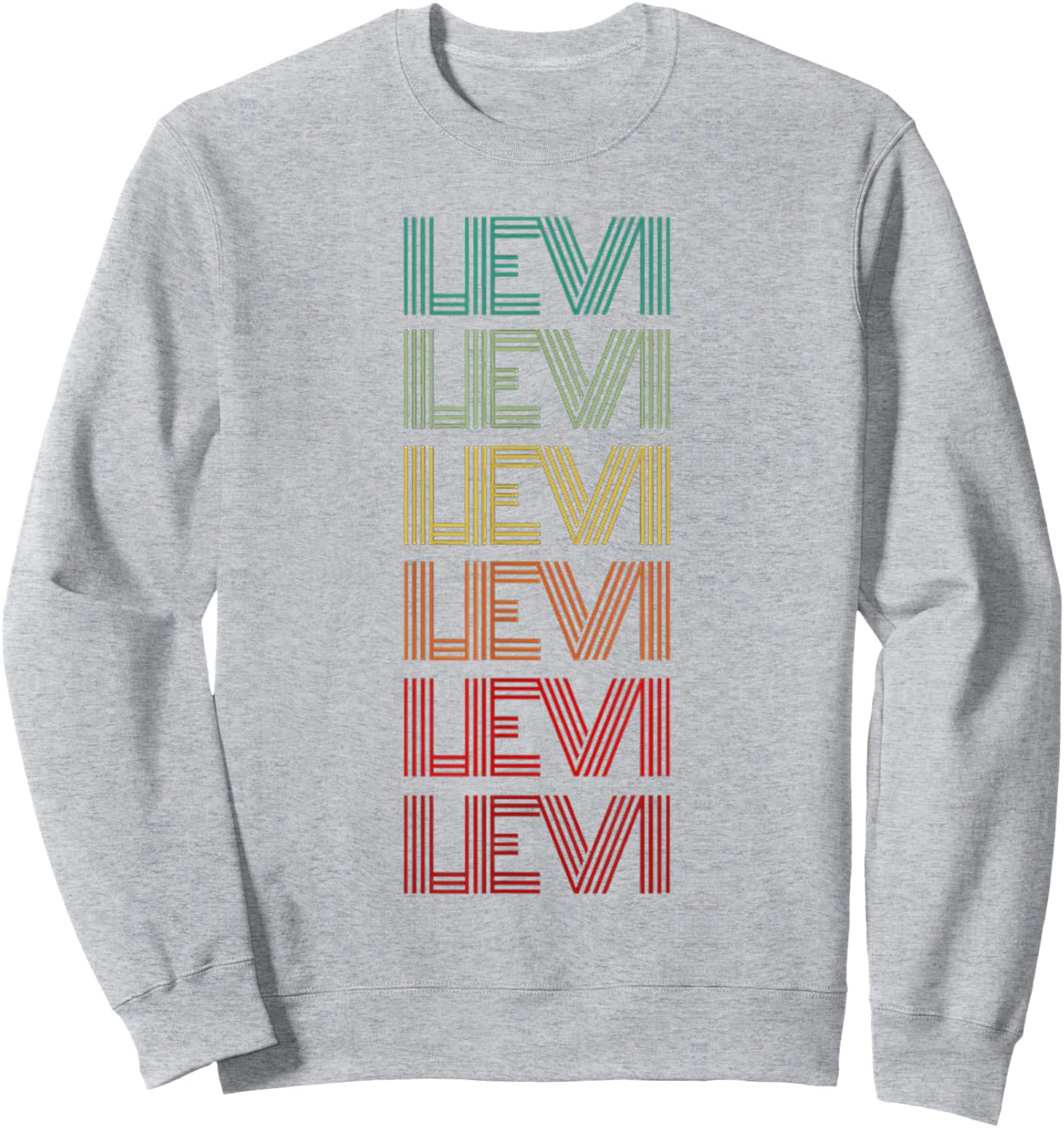First Name LEVI Boy Retro Personalized Birthday Father Son Sweatshirt - Sweatshirt | Ash