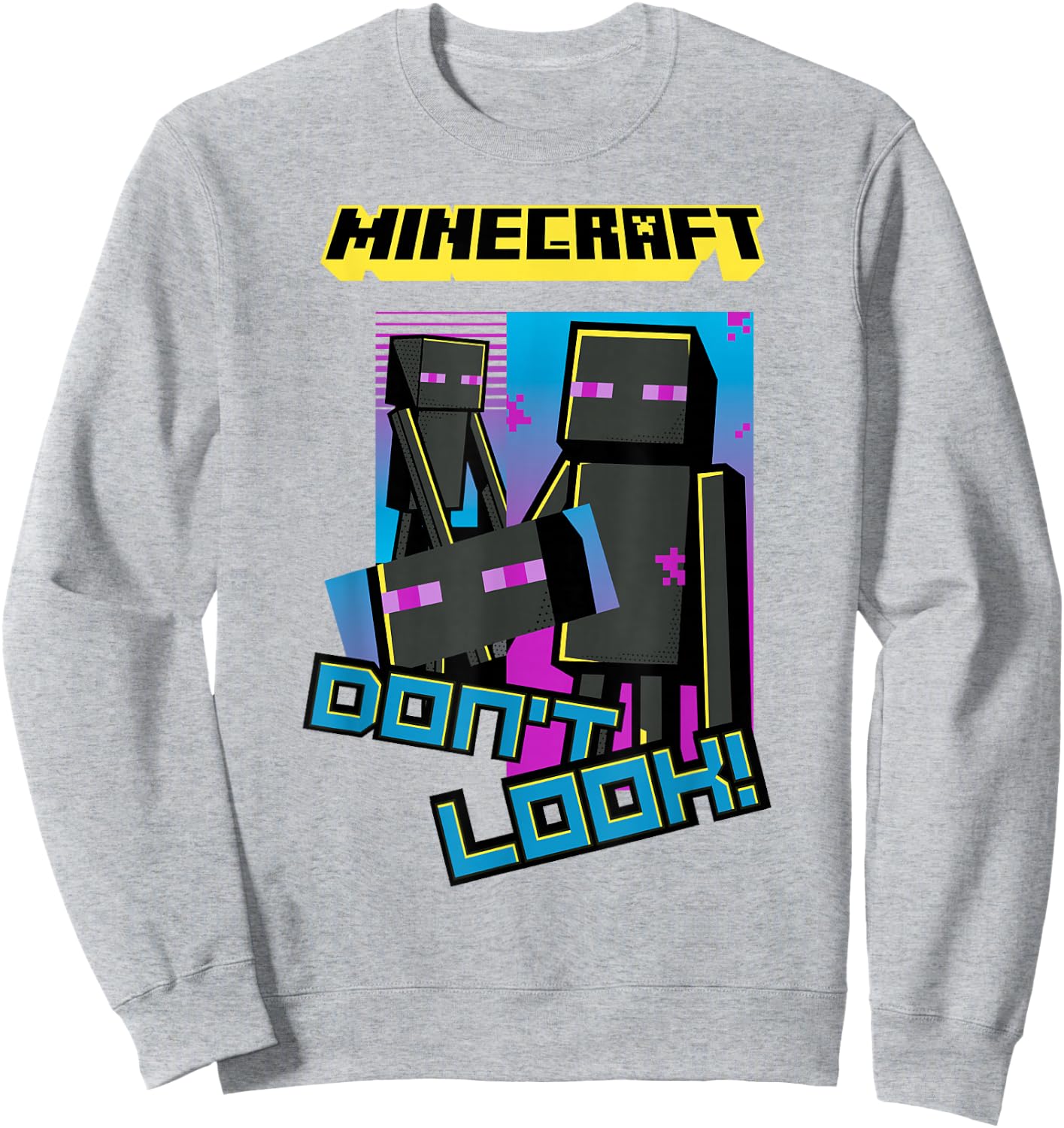 Minecraft Enderman Don't Look! Poster Sweatshirt - Sweatshirt | Ash