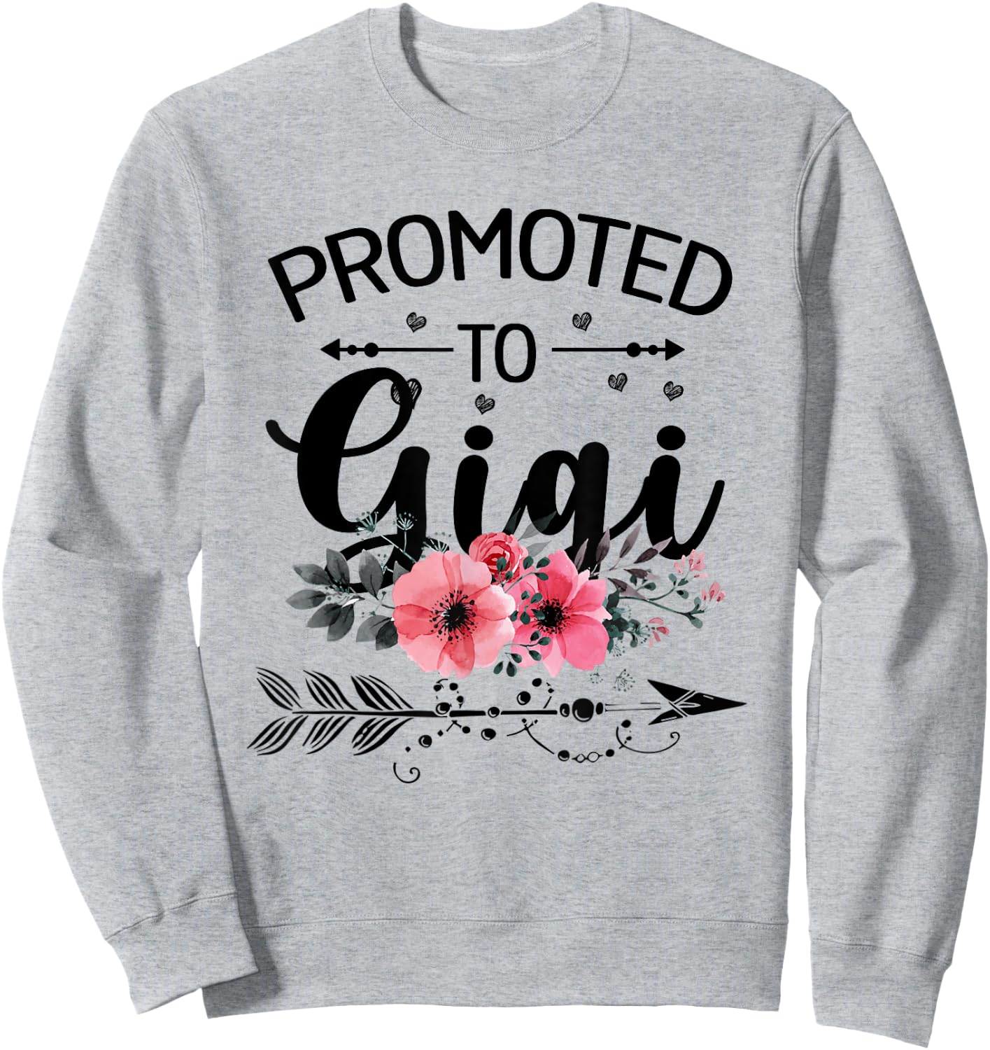 Promoted To Gigi Announcement Funny New Gigi Mothers Day Sweatshirt - Sweatshirt | Ash
