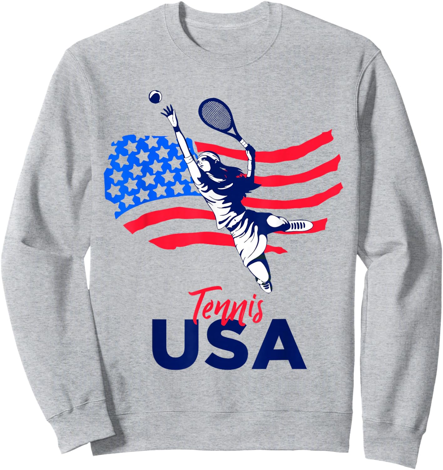 Tennis in The USA Support The Team Shirt USA Plays Tennis Sweatshirt - Sweatshirt | Ash