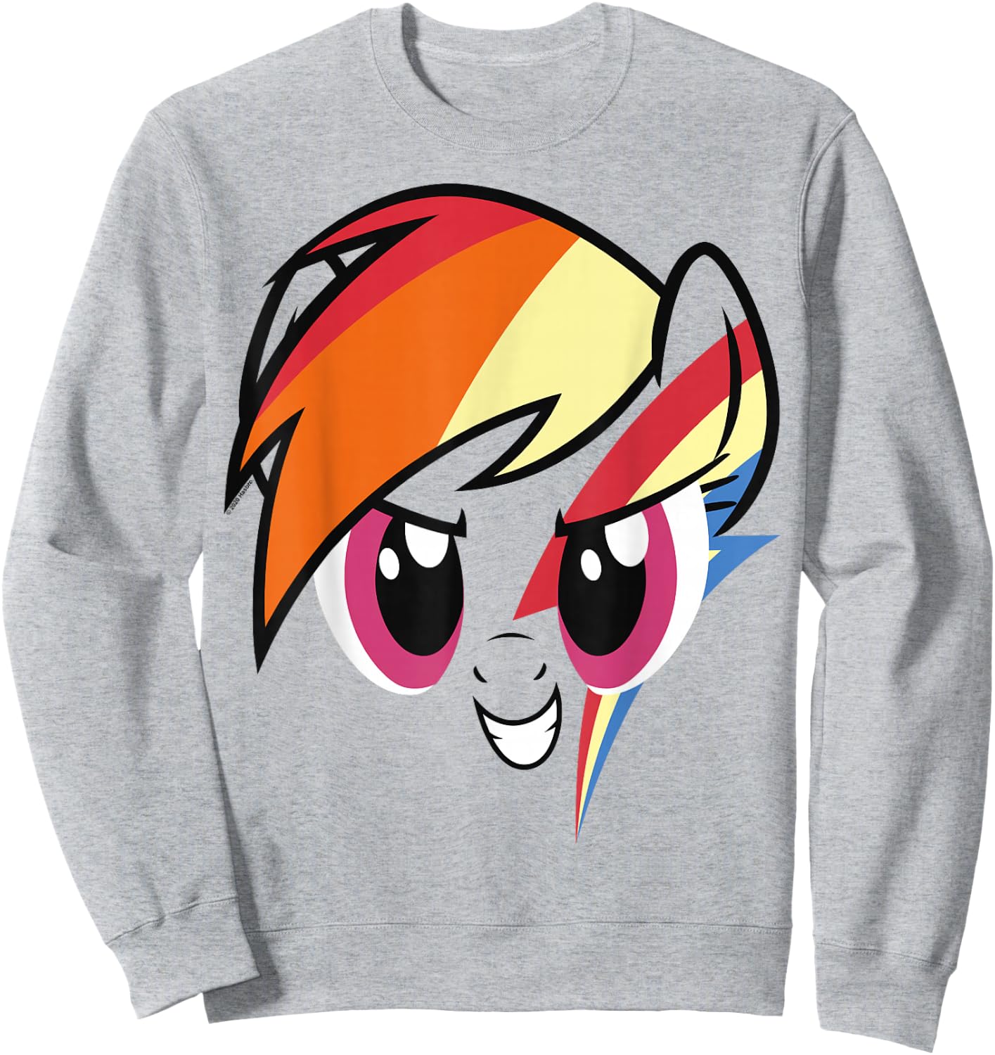 My Little Pony: Friendship is Magic Rainbow Dash Big Face Sweatshirt - Sweatshirt | Ash