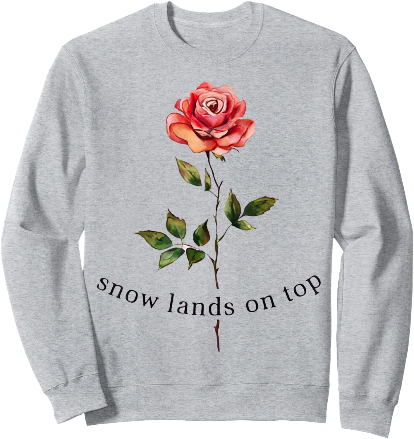 Snow Lands On Top Sweatshirt - Sweatshirt | Ash