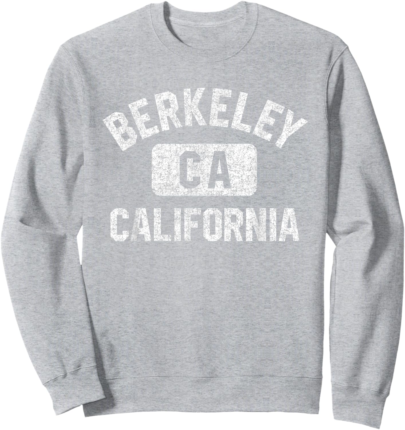 Berkeley California Gym Style Pink w Distressed White Print Sweatshirt - Sweatshirt | Ash