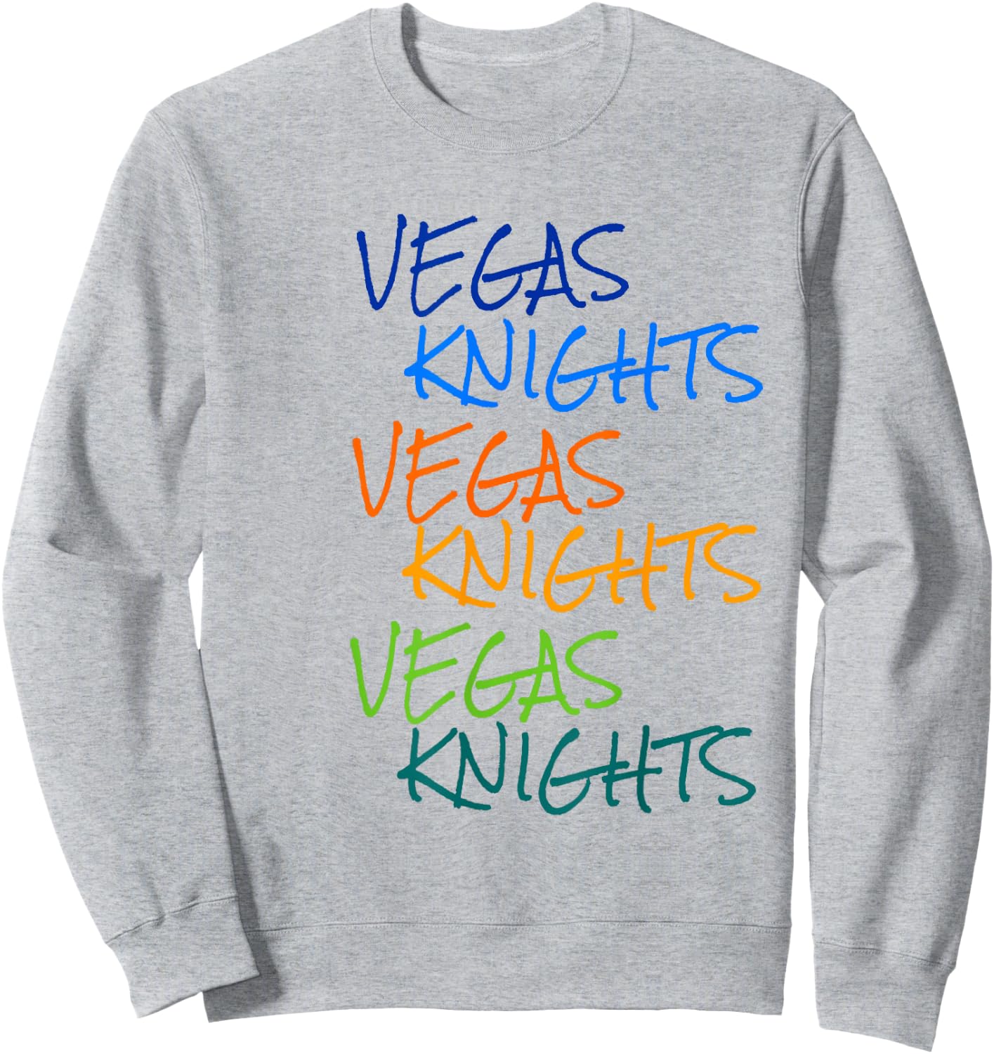 Vegas Knights VGK Colorful Rainbow /Youth Sweatshirt - Sweatshirt | Ash