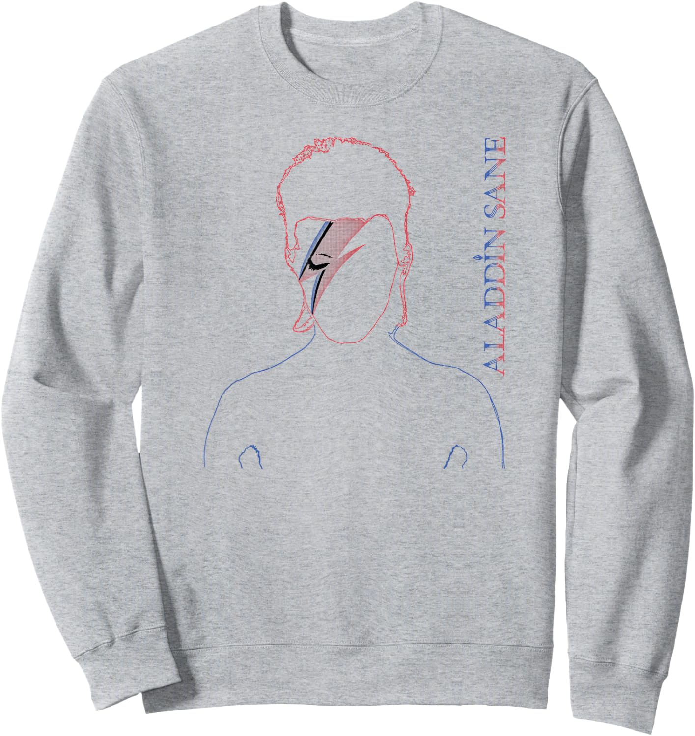 David Bowie - Aladdin Sane Outline Sweatshirt - Sweatshirt | Ash