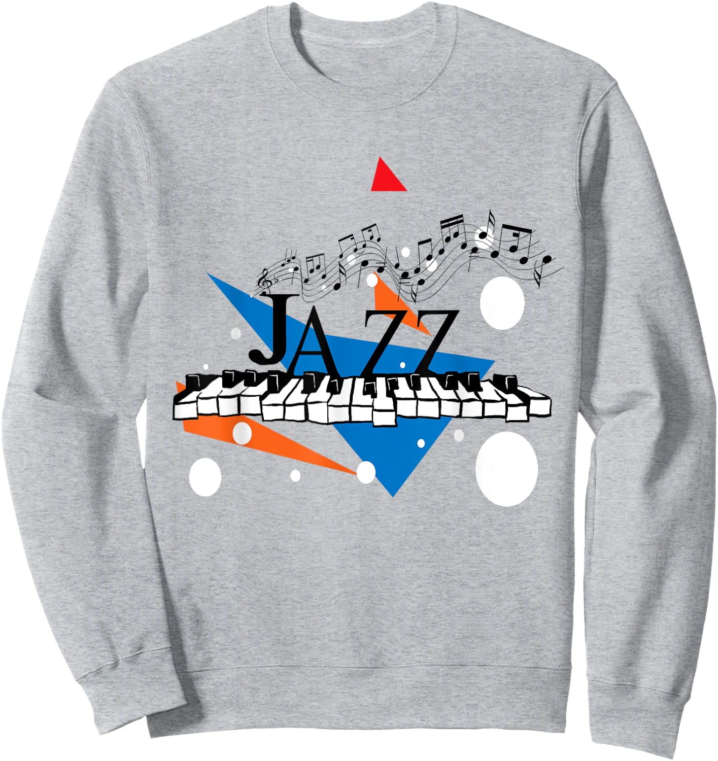 Jazz Piano Player with Keys for Music Teachers Sweatshirt - Sweatshirt | Ash
