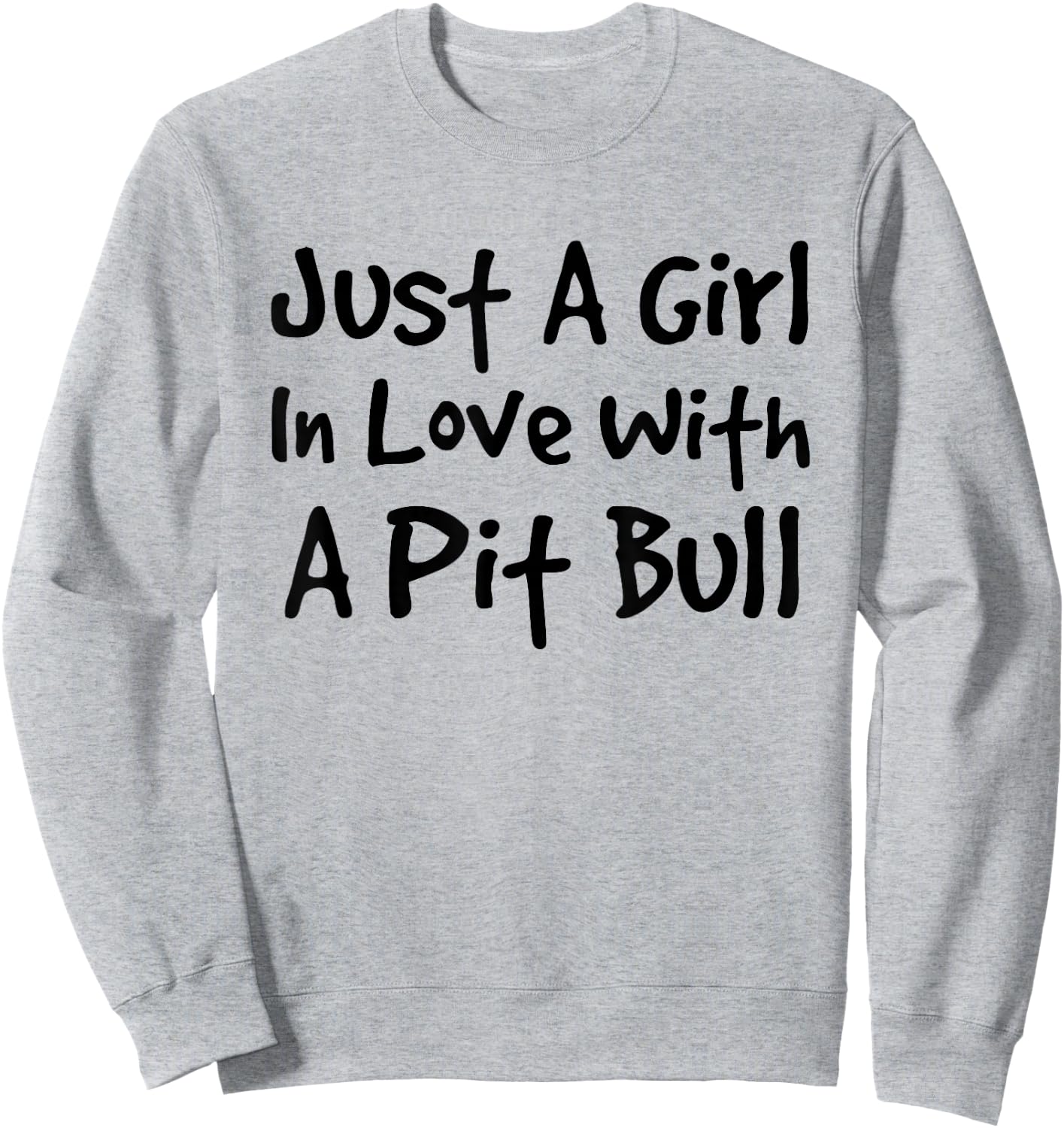 Girl In Love With A Pit Bull | Pitbull Dog Women Sweatshirt - Sweatshirt | Ash
