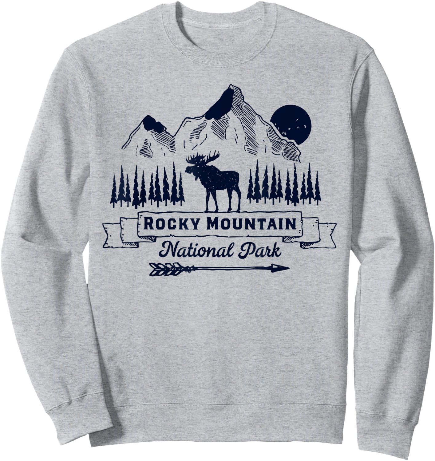 Rocky Mountain National Park Shirt Vintage Souvenir Clothing Sweatshirt - Sweatshirt | Ash