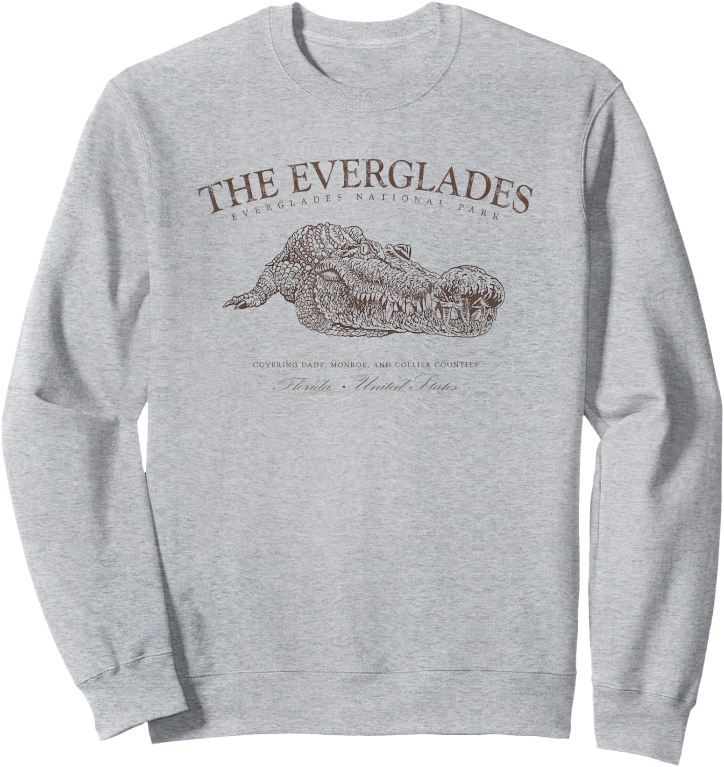 The Everglades National Park Florida Alligator River Sweatshirt - Sweatshirt | Ash