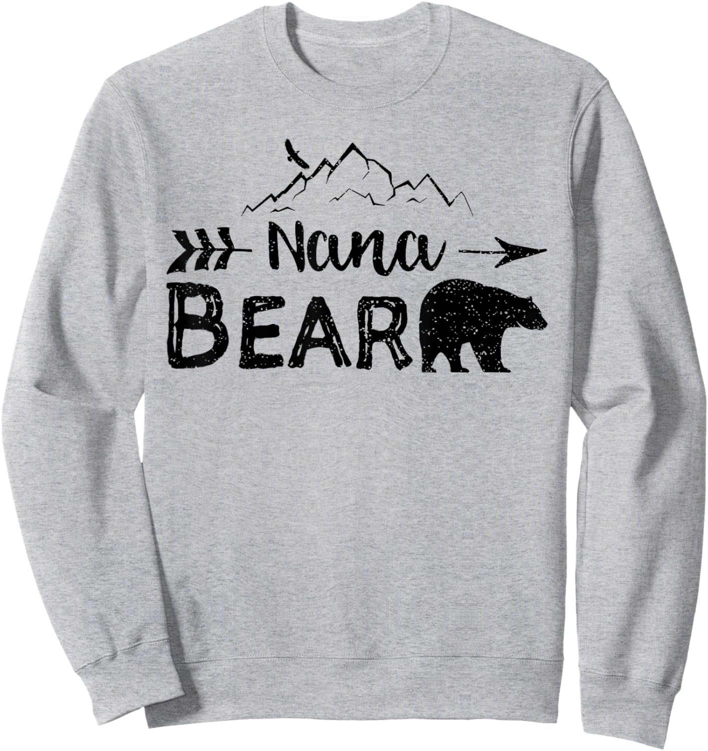 Nana Bear - Camping Sweatshirt - Sweatshirt | Ash