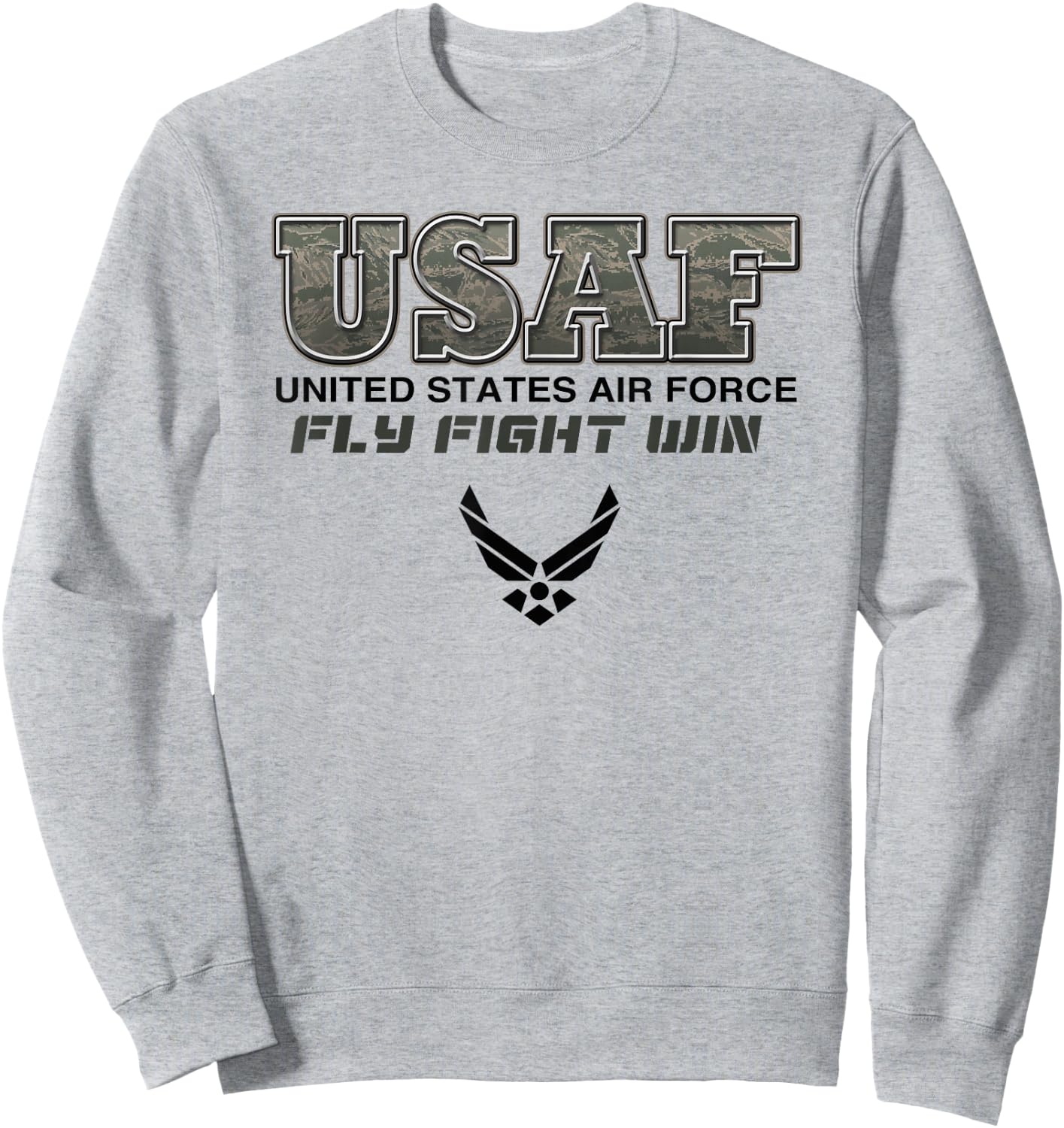 Usaf - United States Air Force Fly Fight Win Sweatshirt - Sweatshirt | Ash