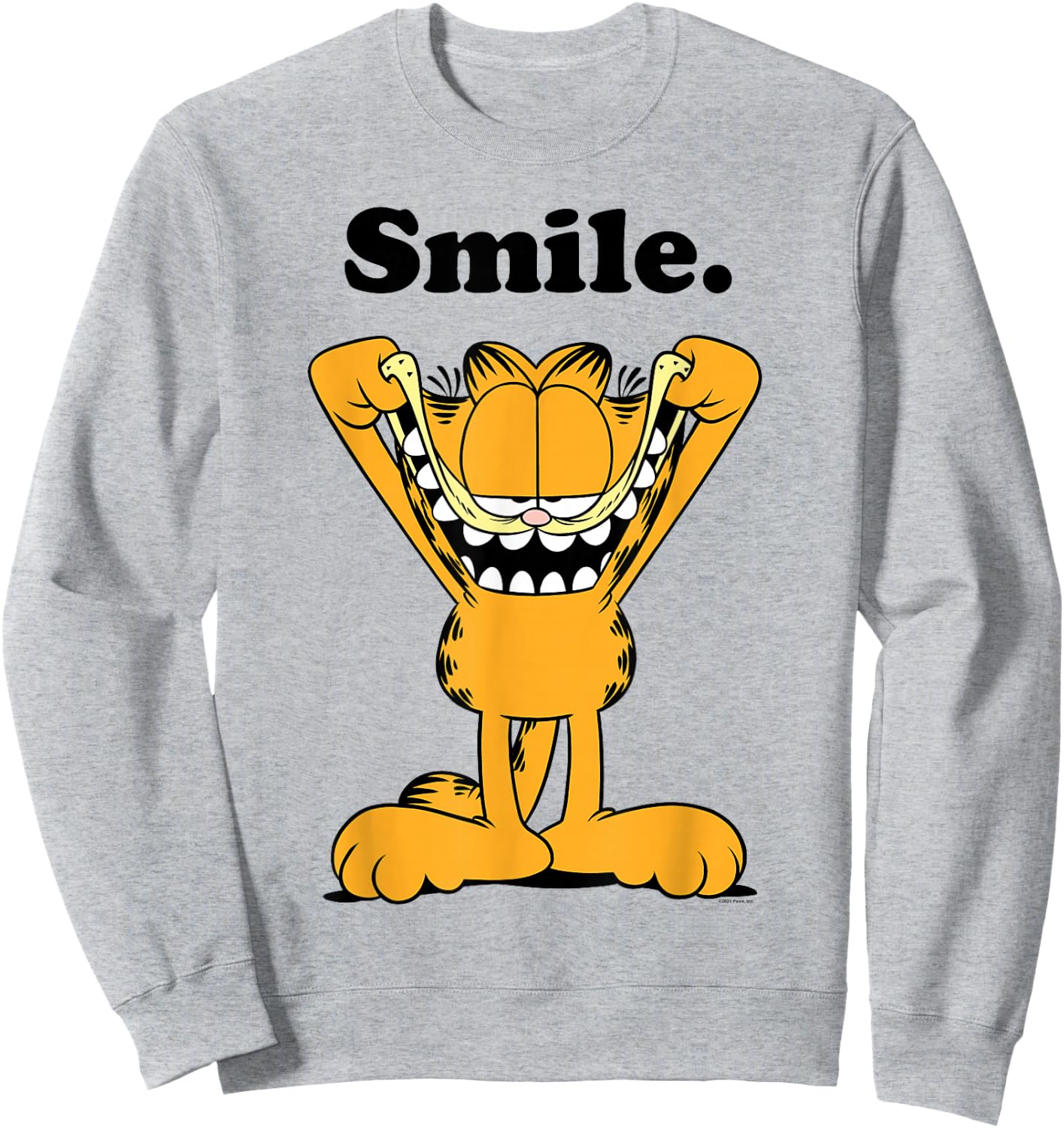 Garfield Classic Smile Sweatshirt - Sweatshirt | Ash