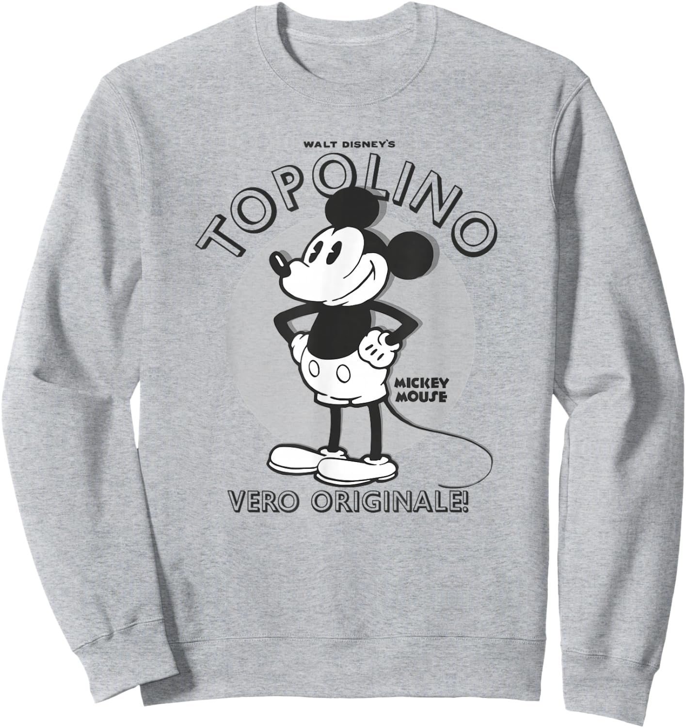 Disney Mickey And Friends Mickey Topolino Vero Originale Sweatshirt - Sweatshirt | Ash