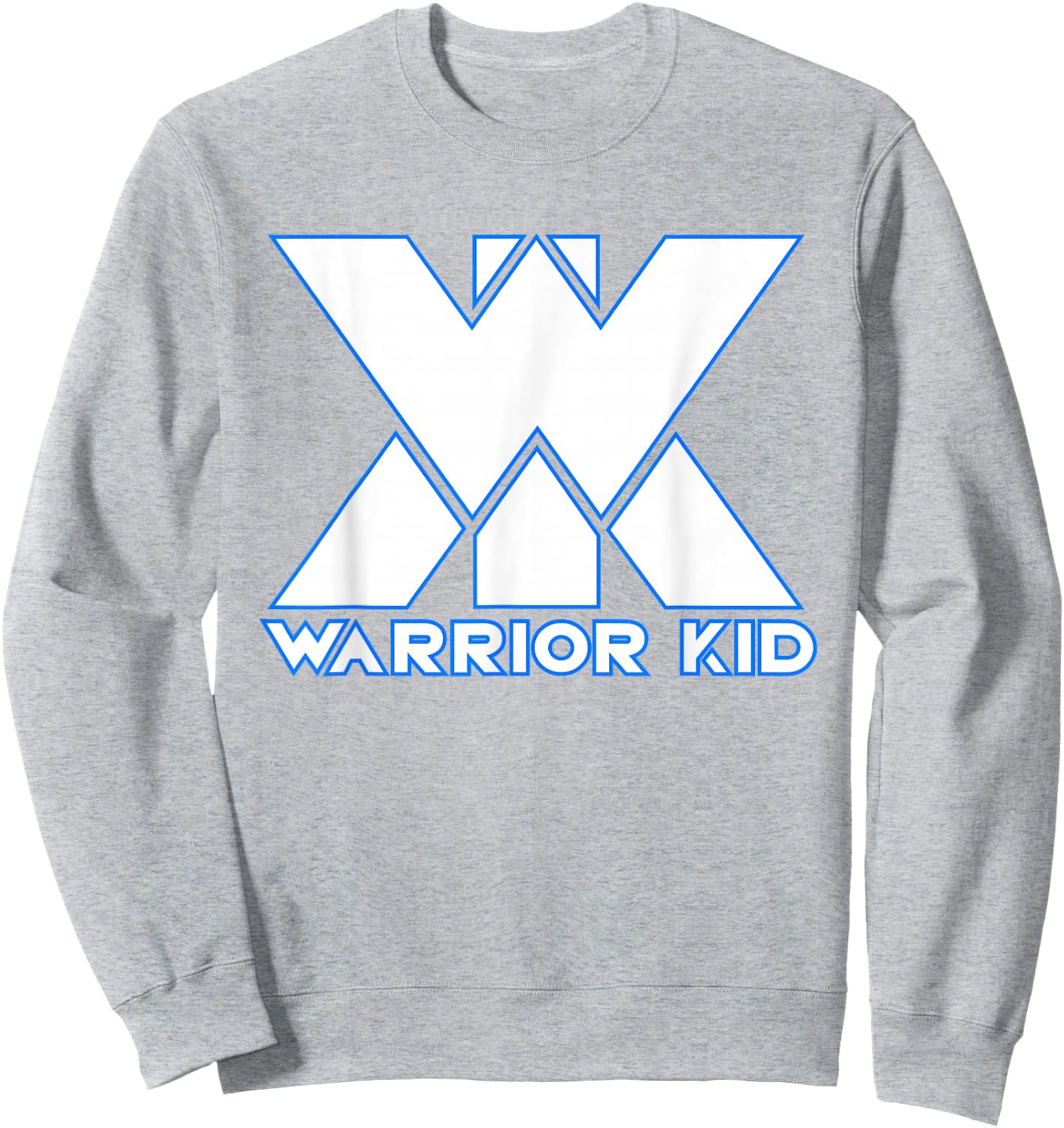 Kids and Adult Official Warrior Kid White and Blue Logo Sweatshirt - Sweatshirt | Ash