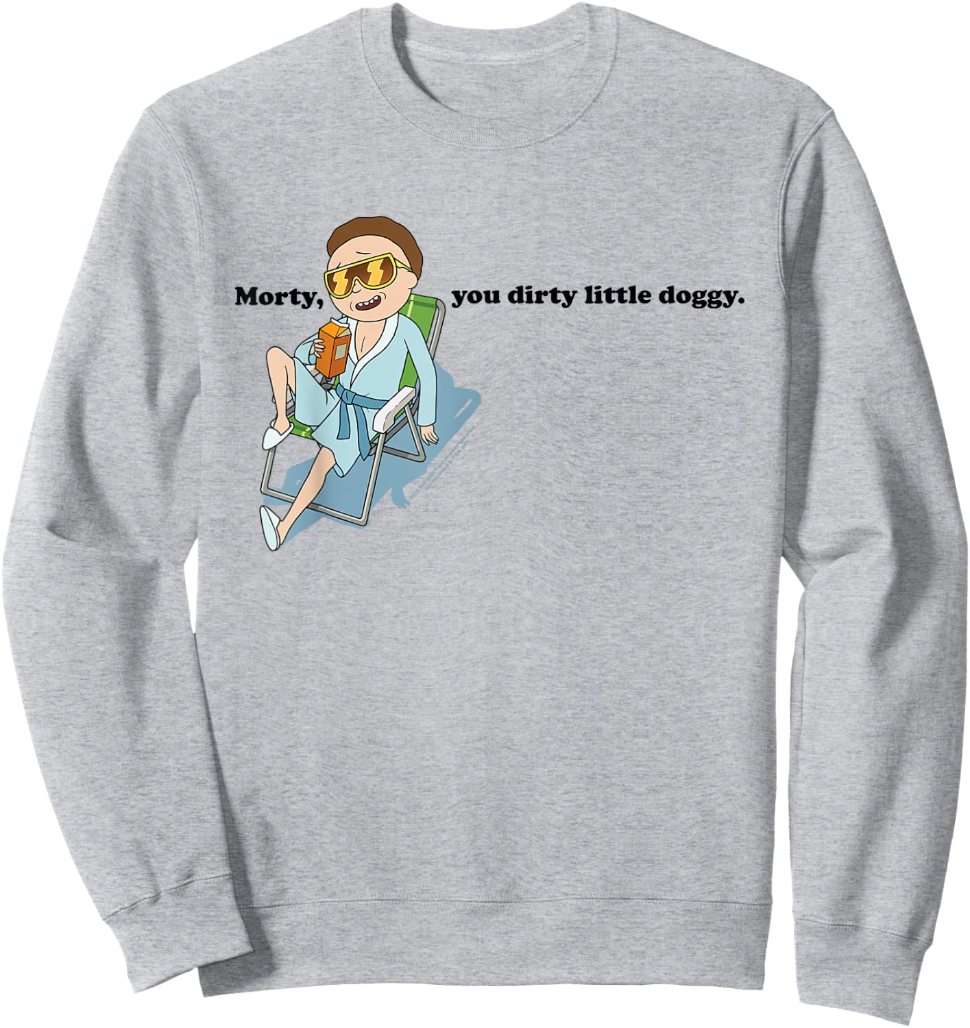 Rick and Morty Morty You Dirty Little Doggy Sweatshirt - Sweatshirt | Ash