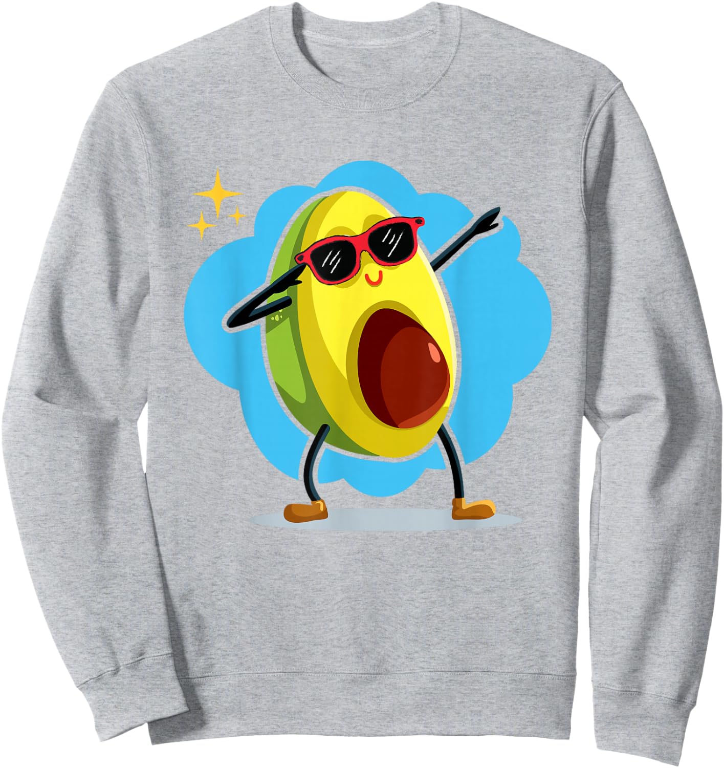 Cute Dabbing Avocado Shirt Funny Avocado Costume Kids Sweatshirt - Sweatshirt | Ash