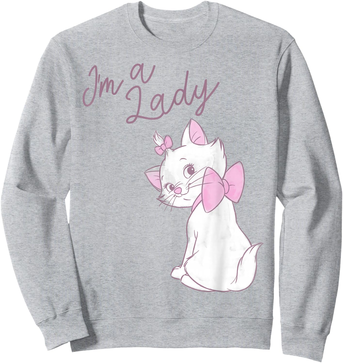 Disney The Aristocats Marie I'm A Lady Text Sweatshirt - Sweatshirt | Ash