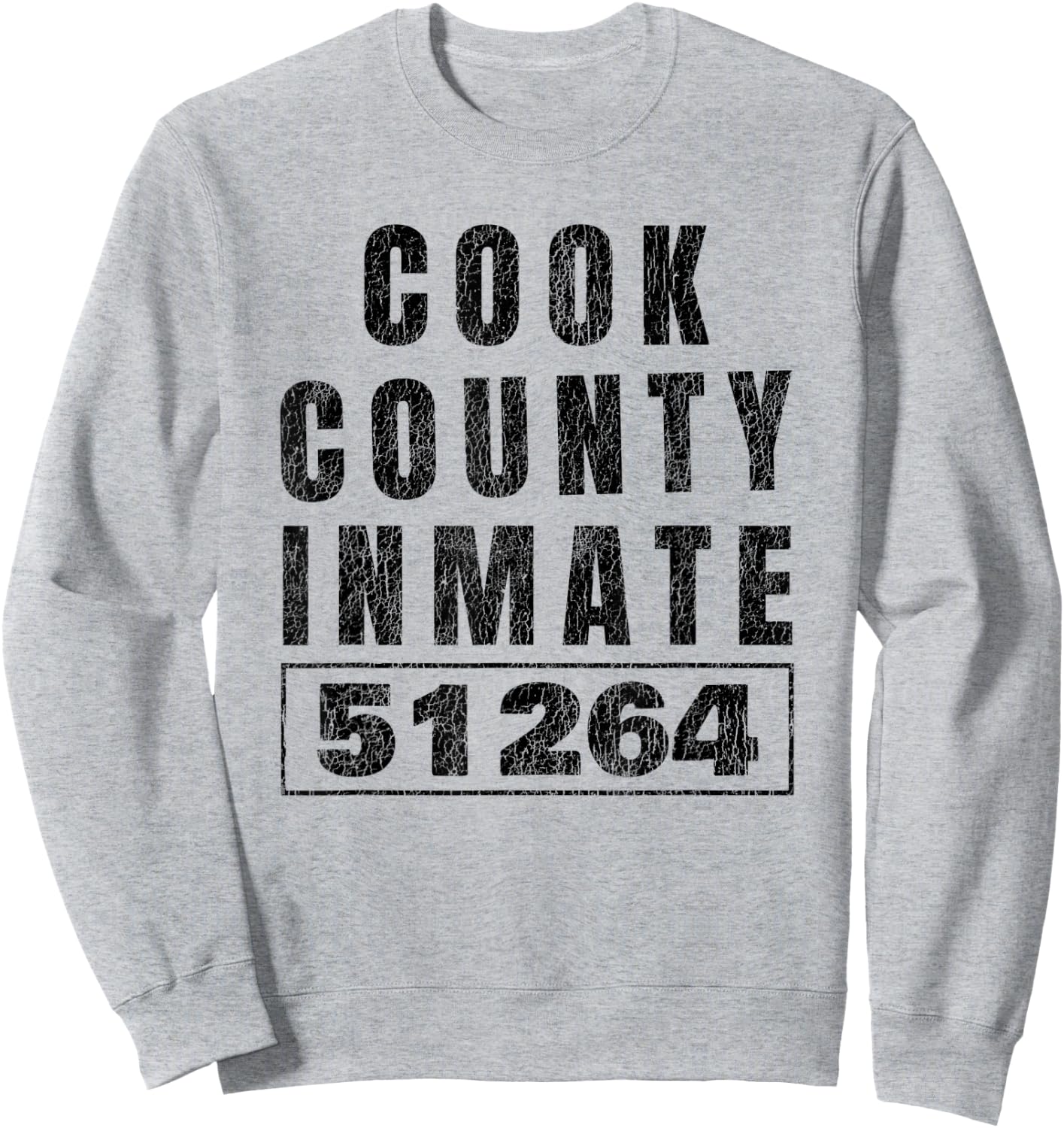 Prison Inmate Halloween Costume Cook County Illinois Orange Sweatshirt - Sweatshirt | Ash