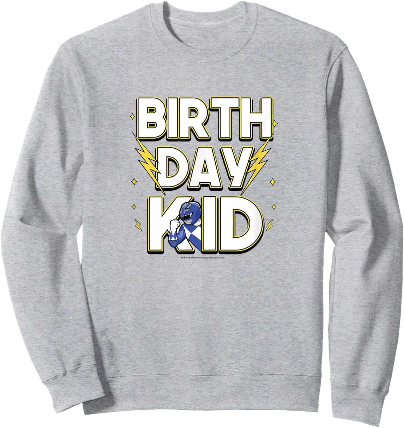 Power Rangers Birthday Kid Electrifying Blue Ranger Sweatshirt - Sweatshirt | Ash