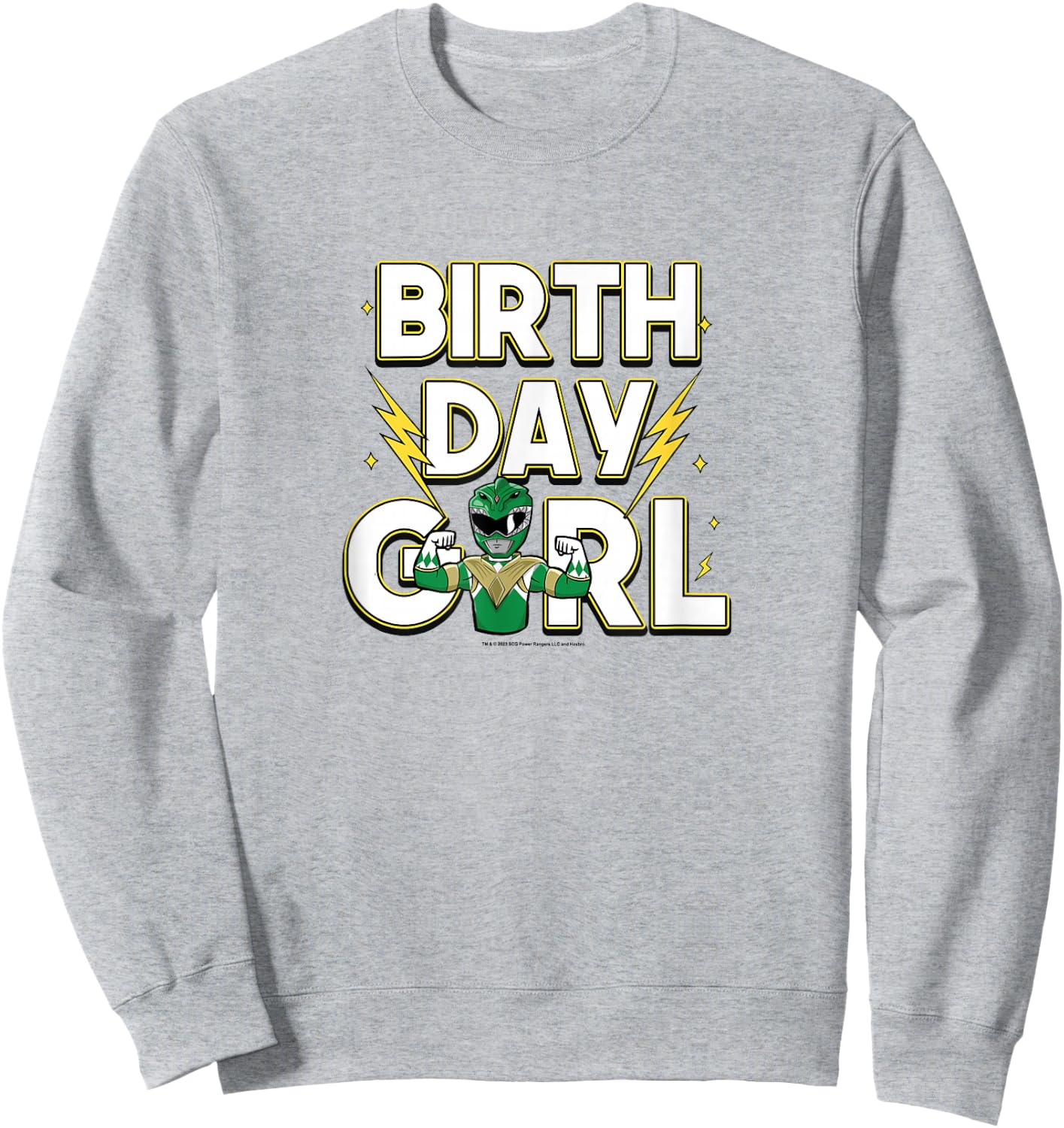 Power Rangers Birthday Girl Electrifying Green Ranger Sweatshirt - Sweatshirt | Ash