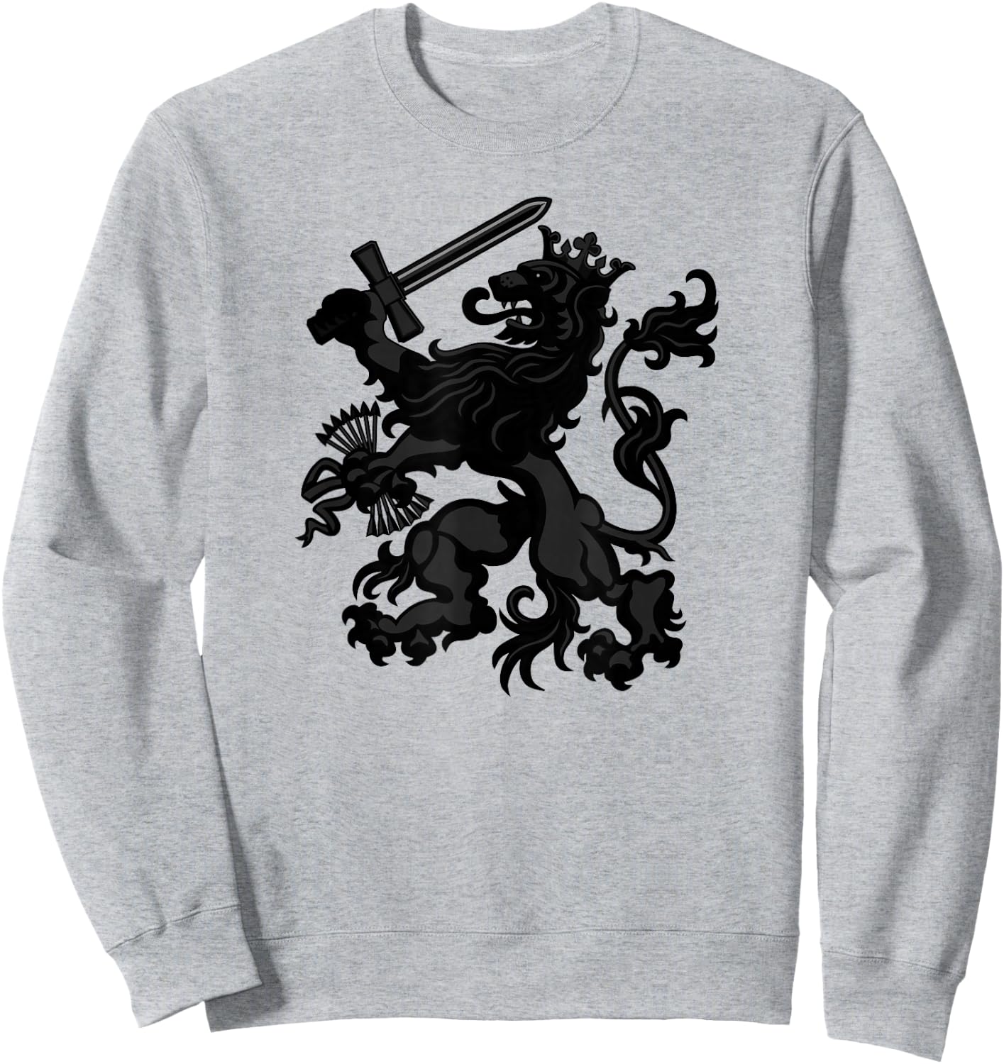 Netherlands Flag Dutch Pride Holland Roots Lion Coat of Arms Sweatshirt - Sweatshirt | Ash