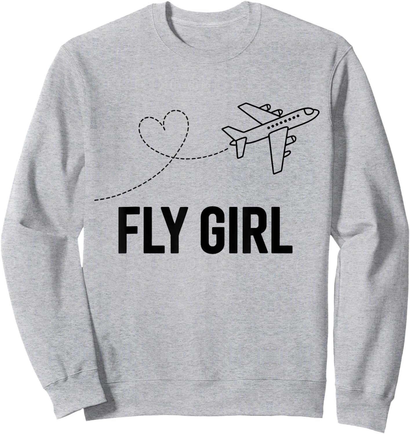 Plane Airplane Flying Aircraft Aviation Fly Girl Sweatshirt - Sweatshirt | Ash